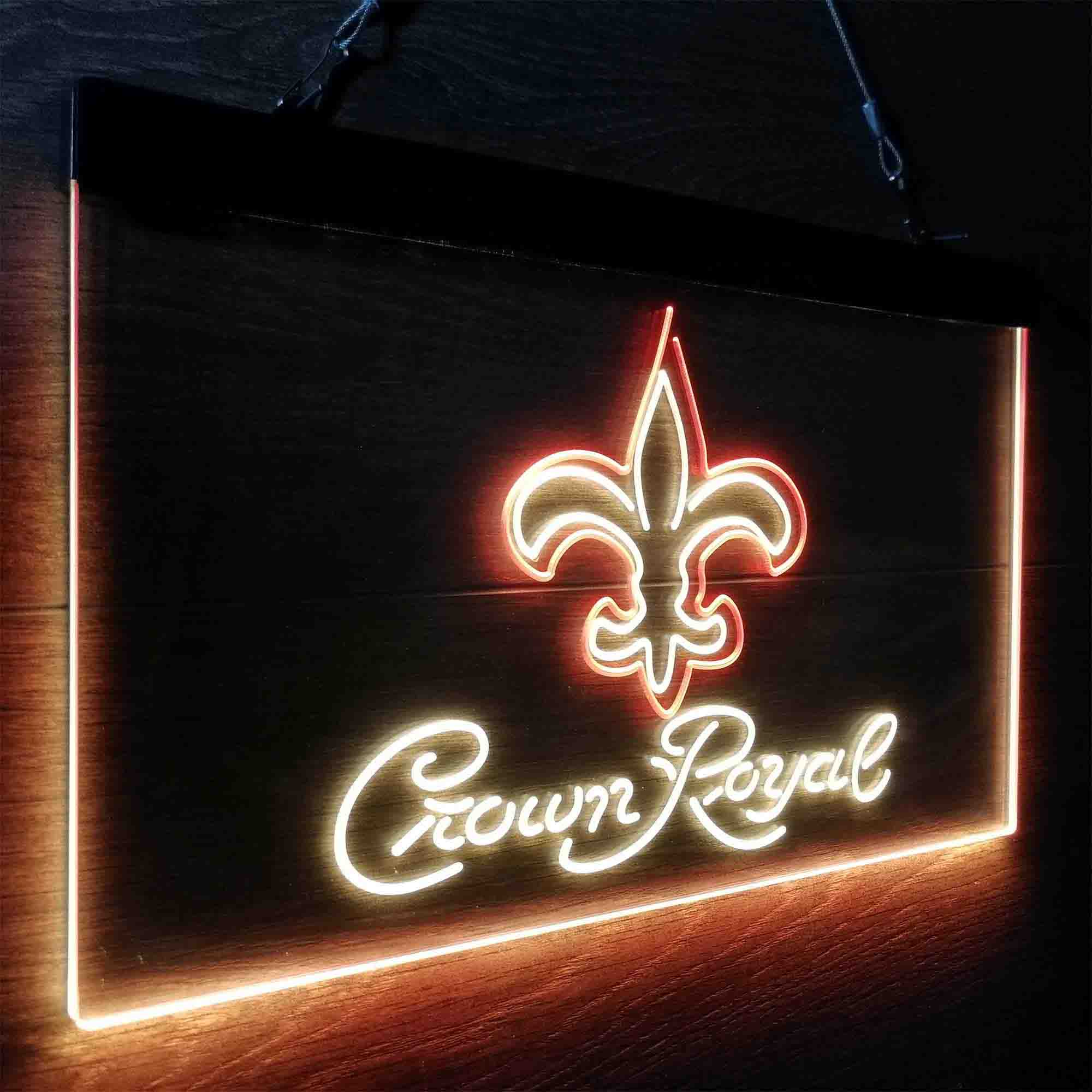 New Orleans Saints Crown Royal Neon-Like LED Sign - ProLedSign