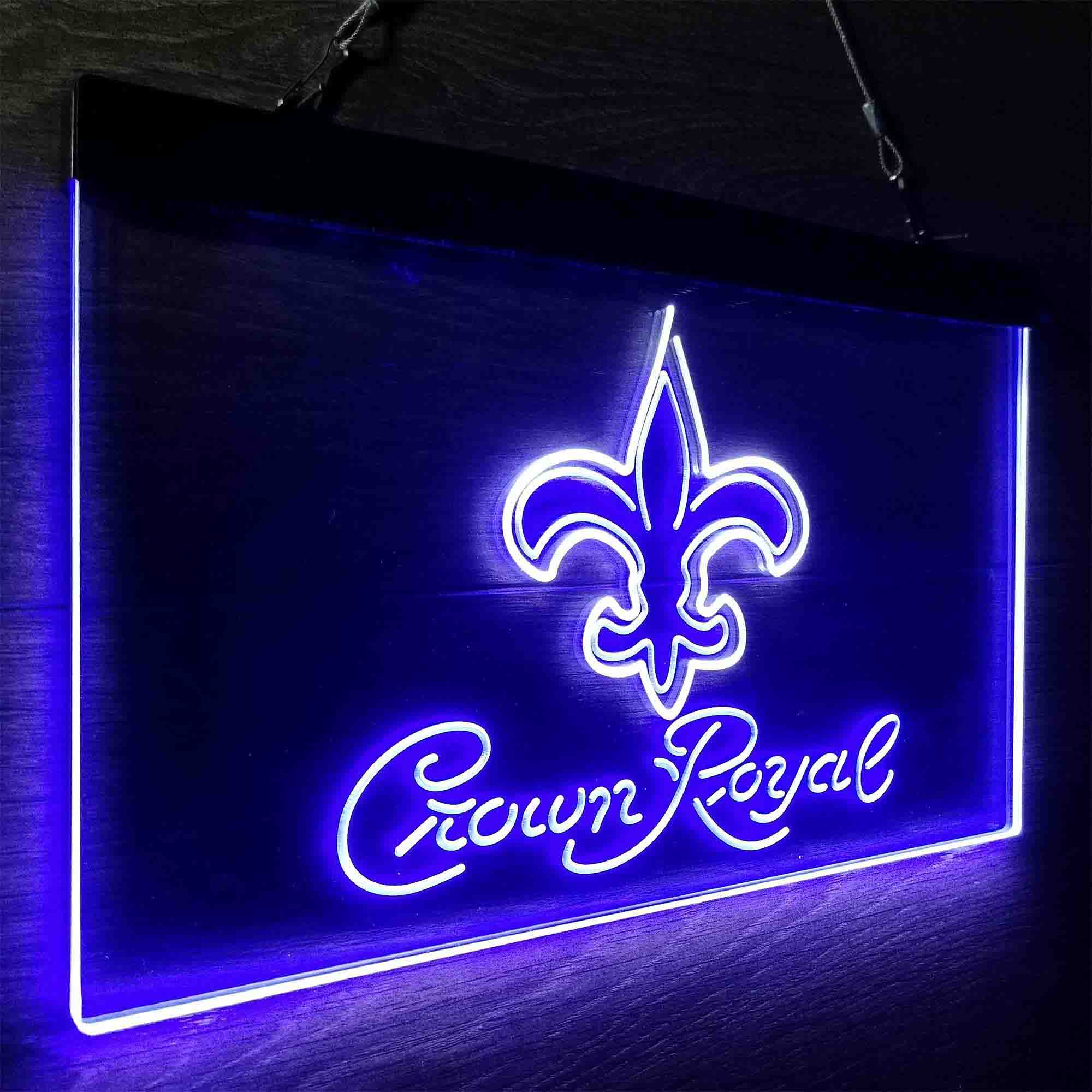 New Orleans Saints Crown Royal Neon-Like LED Sign - ProLedSign