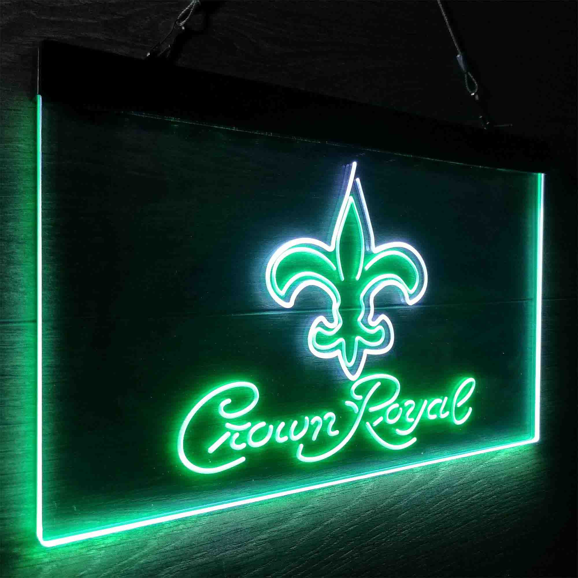 New Orleans Saints Crown Royal Neon-Like LED Sign - ProLedSign