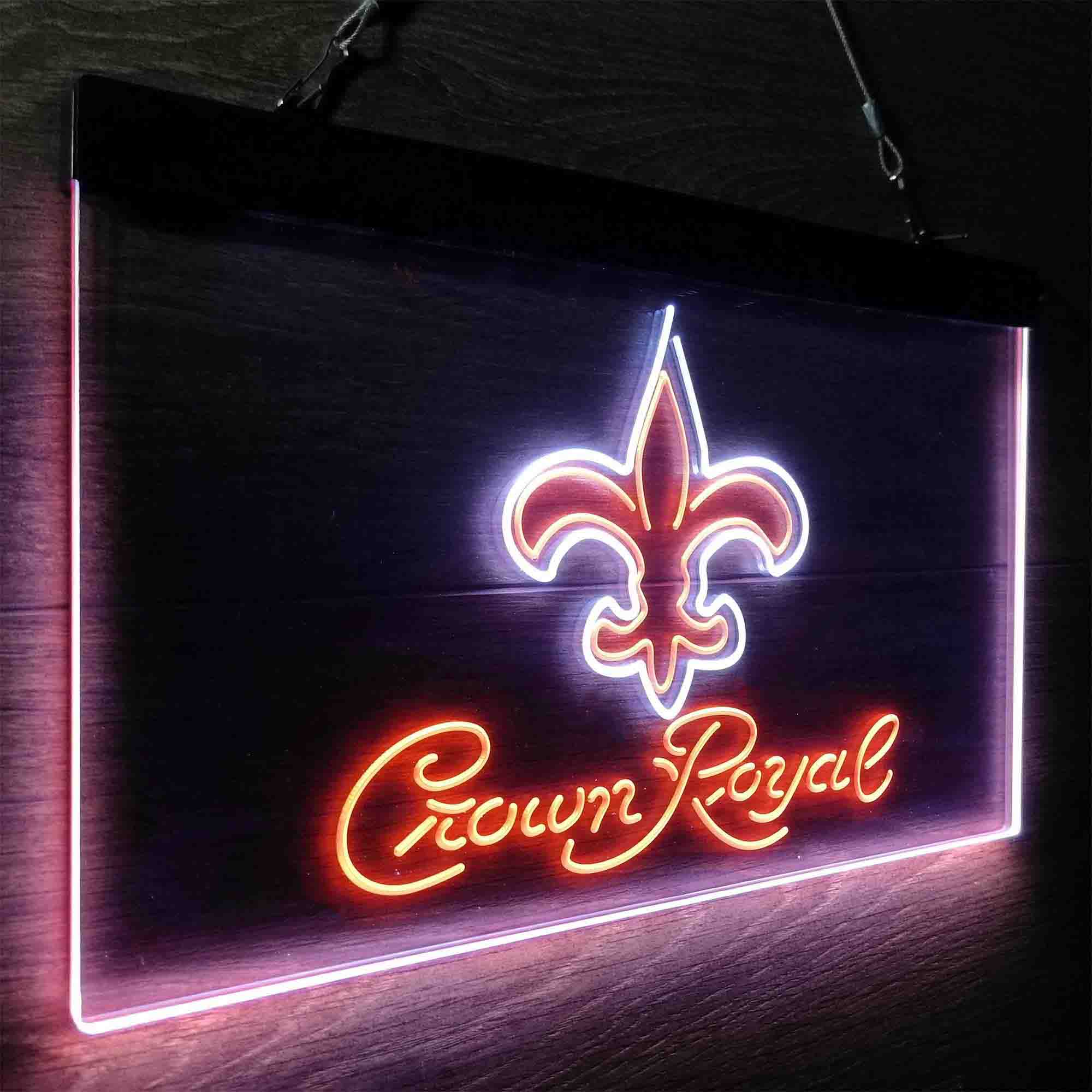 New Orleans Saints Crown Royal Neon-Like LED Sign - ProLedSign