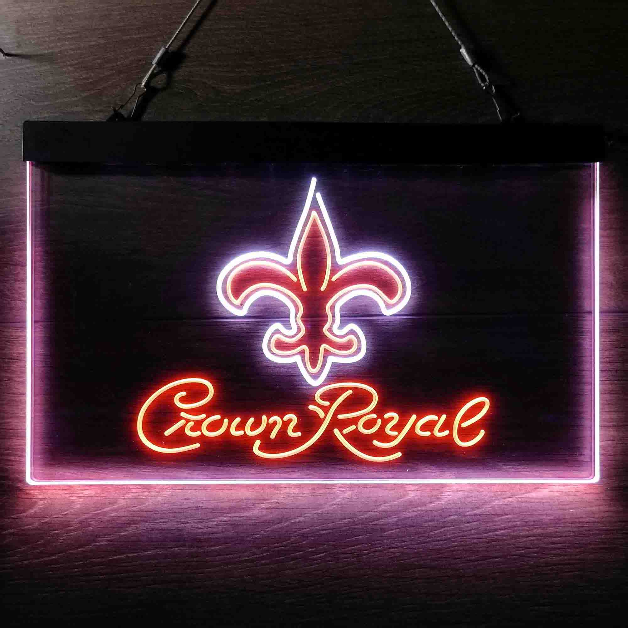 New Orleans Saints Crown Royal Neon-Like LED Sign - ProLedSign