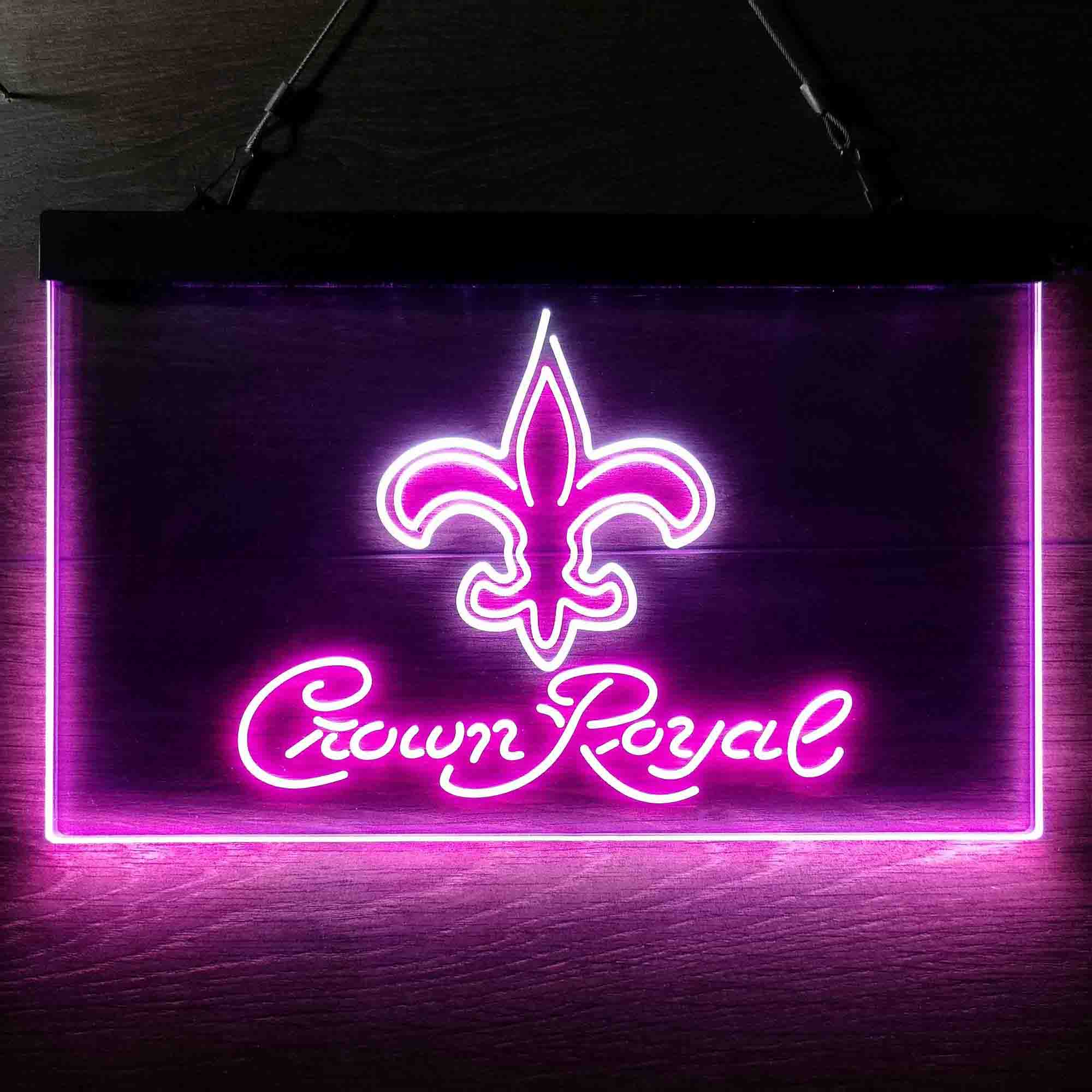 New Orleans Saints Crown Royal Neon-Like LED Sign - ProLedSign