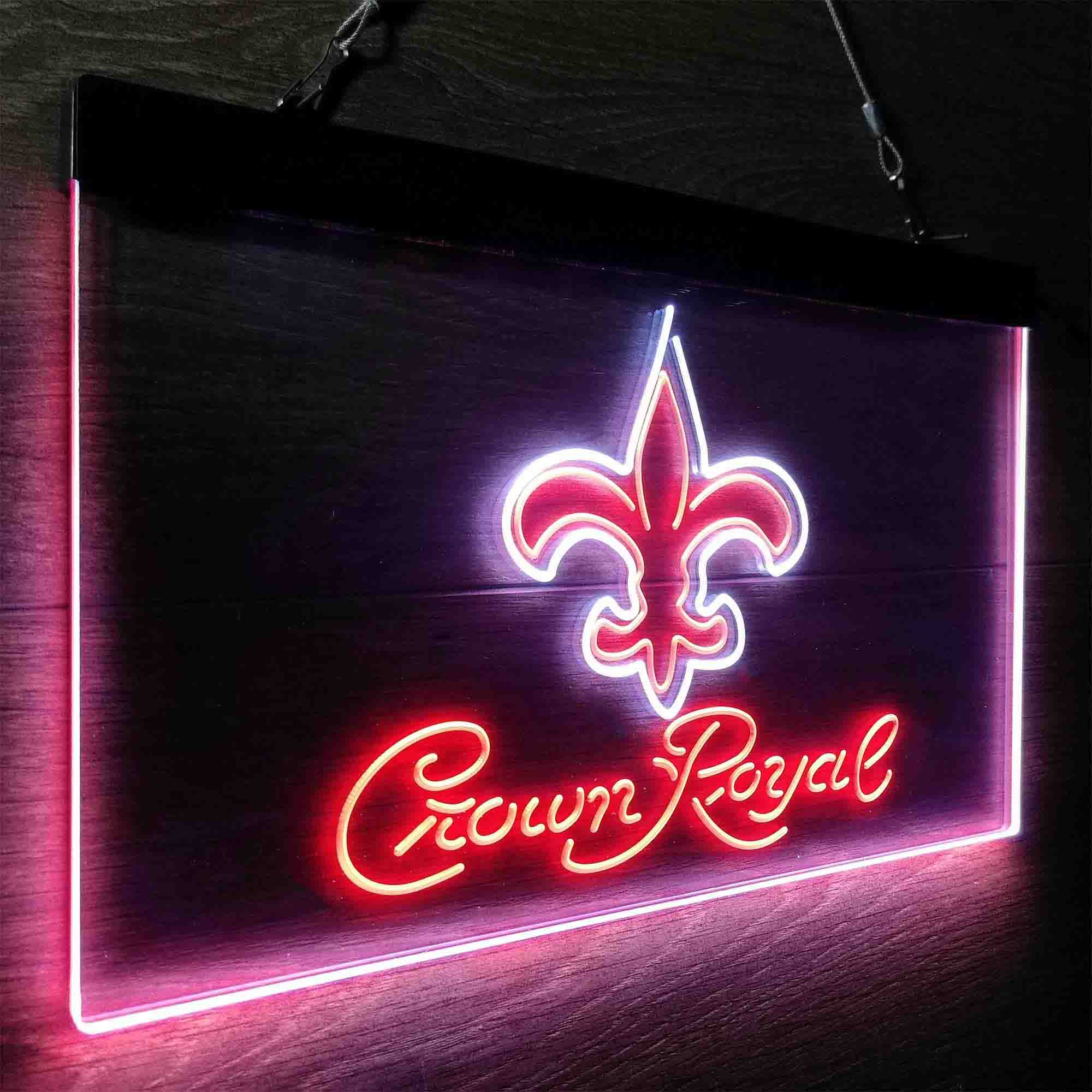 New Orleans Saints Crown Royal Neon-Like LED Sign - ProLedSign