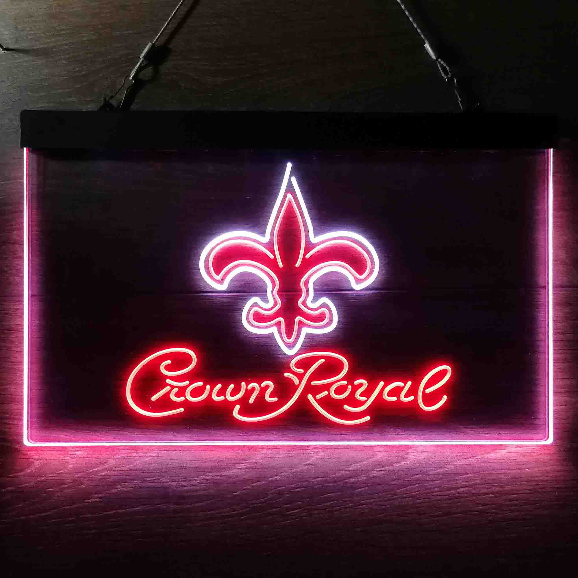 New Orleans Saints Crown Royal Neon-Like LED Sign - ProLedSign