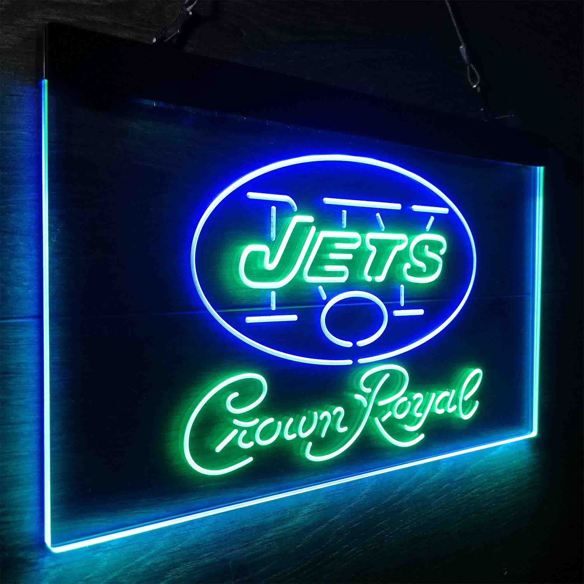 New York Jets Crown Royal Neon-Like LED Sign - ProLedSign