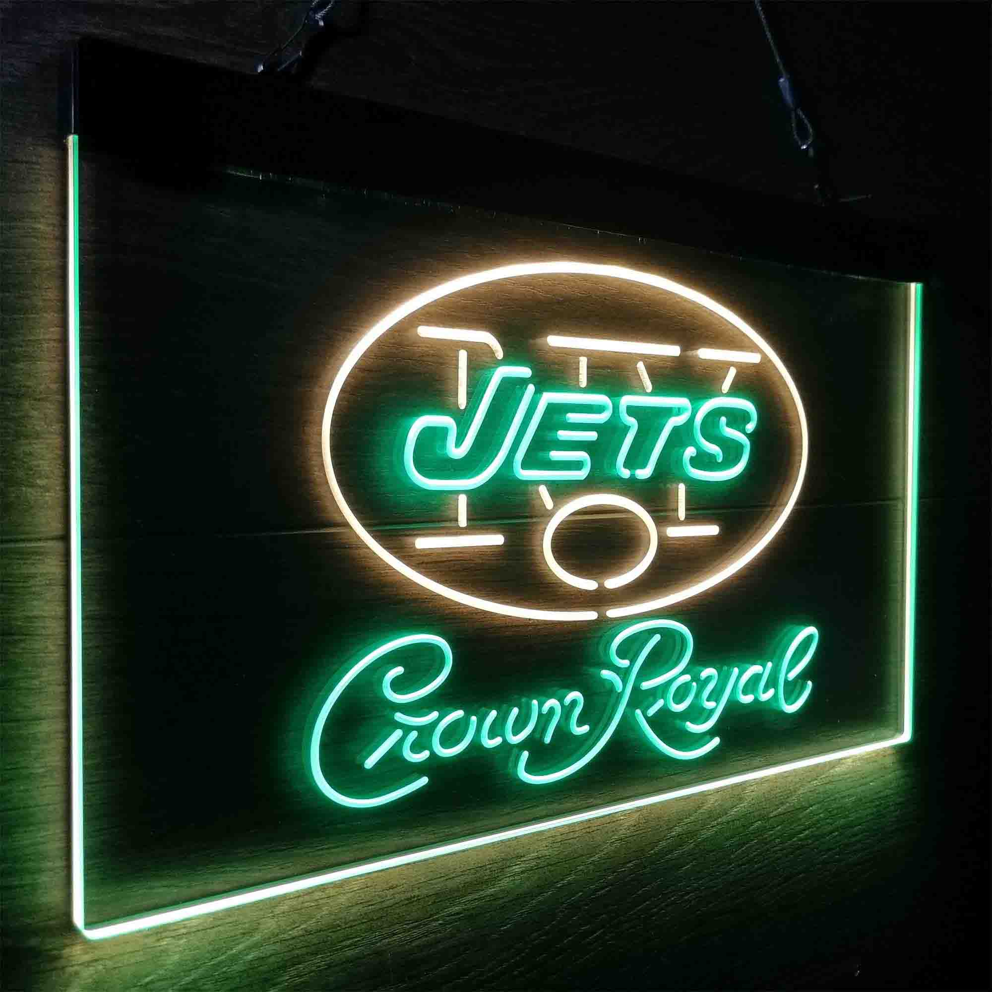 New York Jets Crown Royal Neon-Like LED Sign - ProLedSign