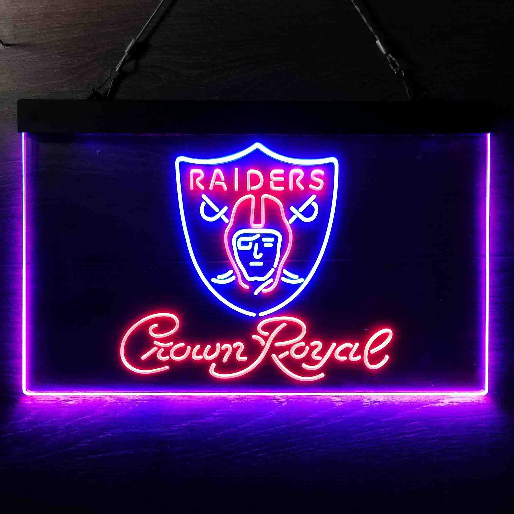 Crown Royal Bar Oakland Raiders Est. 1960 Neon-Like LED Sign - ProLedSign