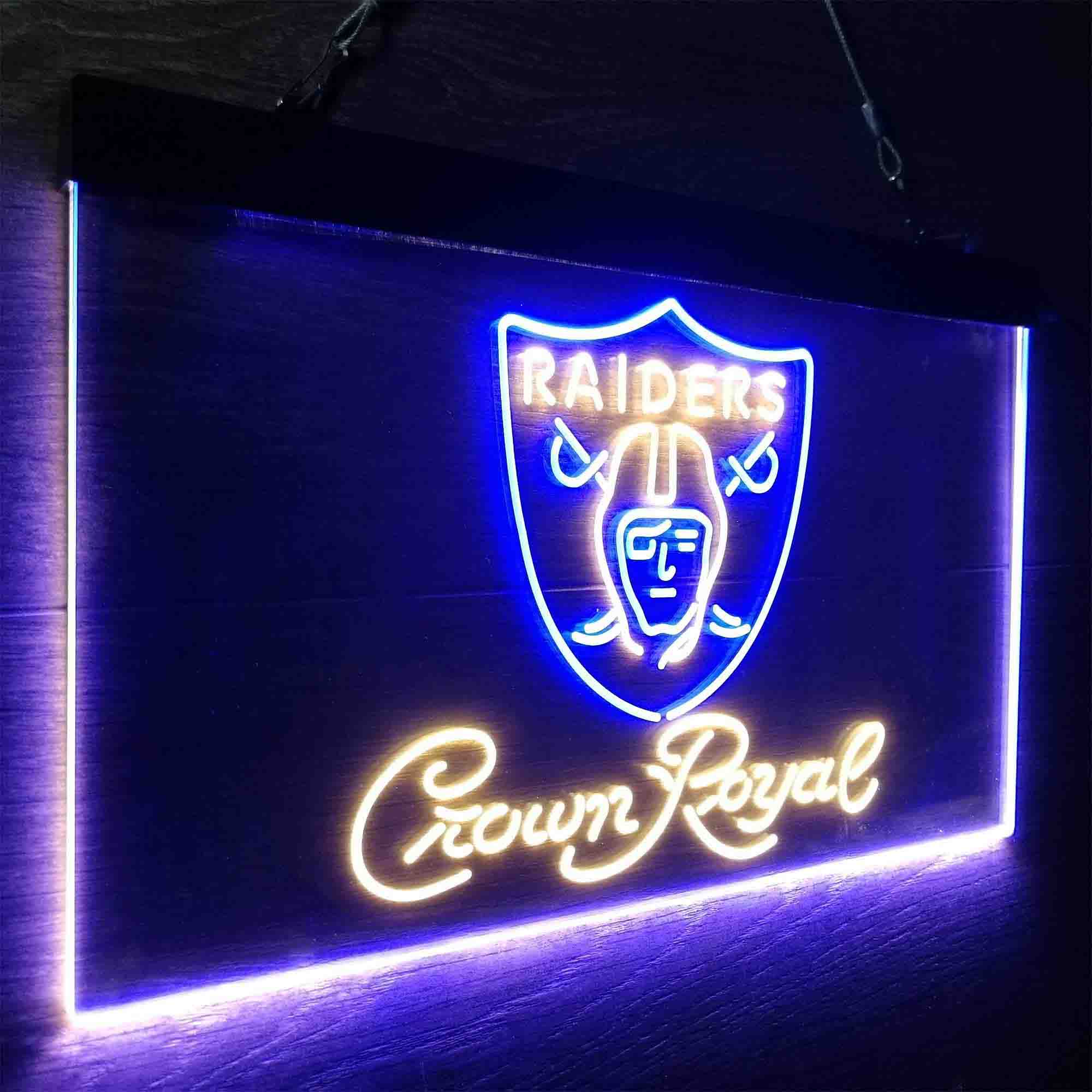 Crown Royal Bar Oakland Raiders Est. 1960 Neon-Like LED Sign - ProLedSign