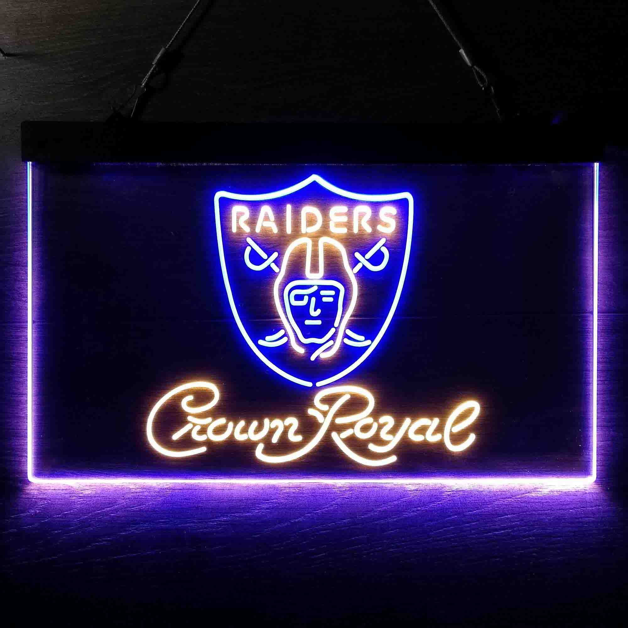 Crown Royal Bar Oakland Raiders Est. 1960 Neon-Like LED Sign - ProLedSign