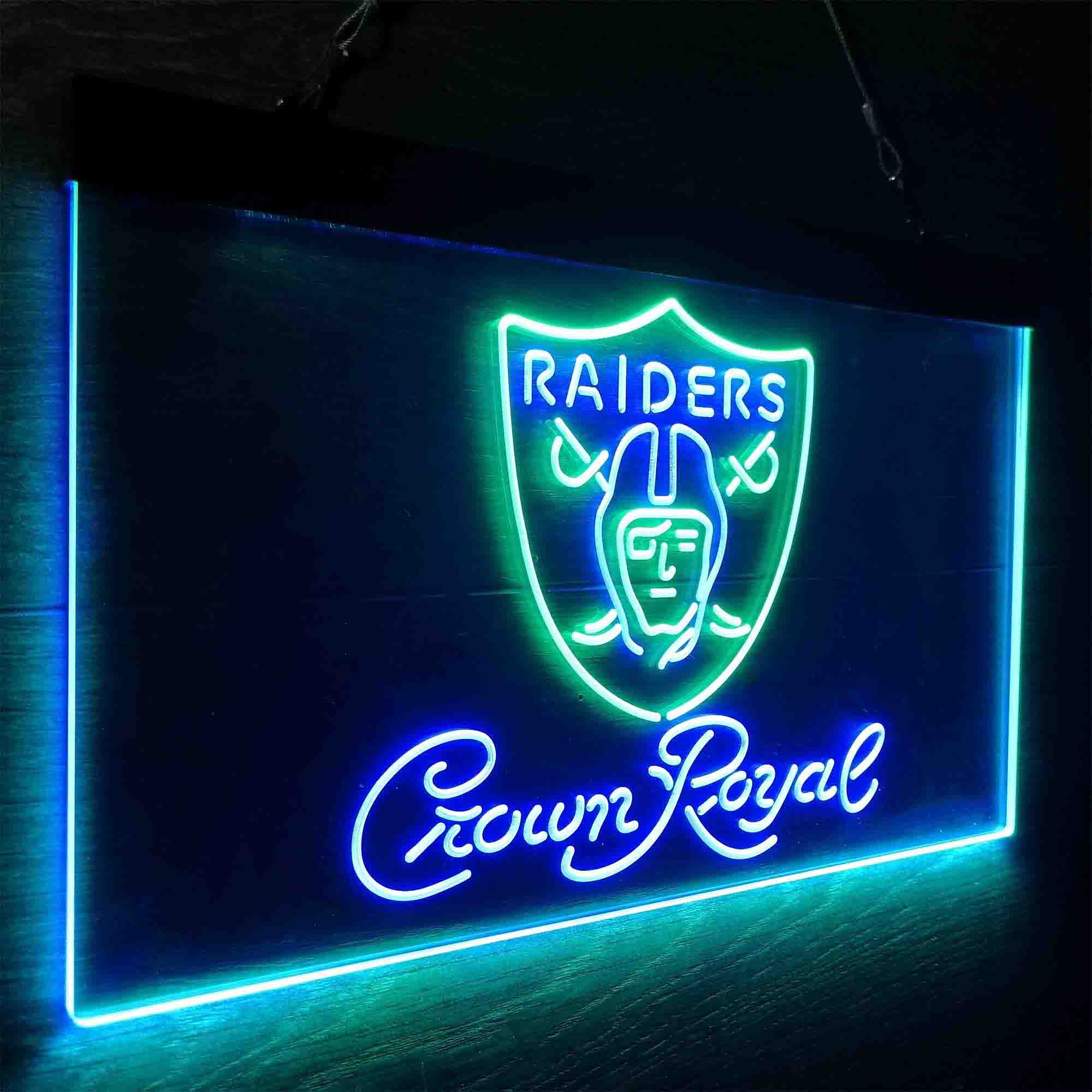 Crown Royal Bar Oakland Raiders Est. 1960 Neon-Like LED Sign - ProLedSign