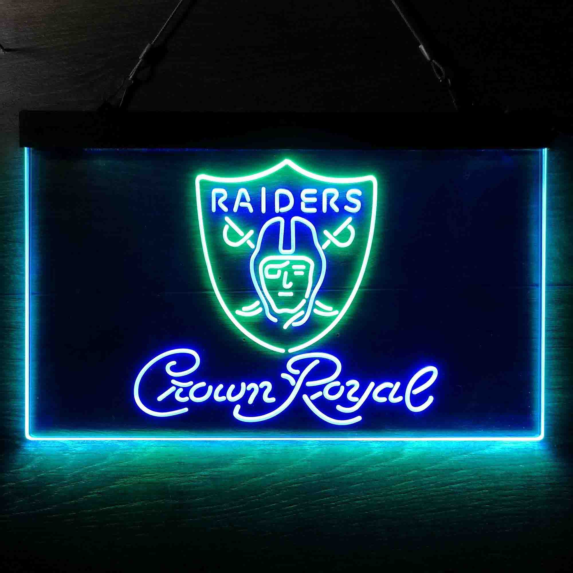 Crown Royal Bar Oakland Raiders Est. 1960 Neon-Like LED Sign - ProLedSign