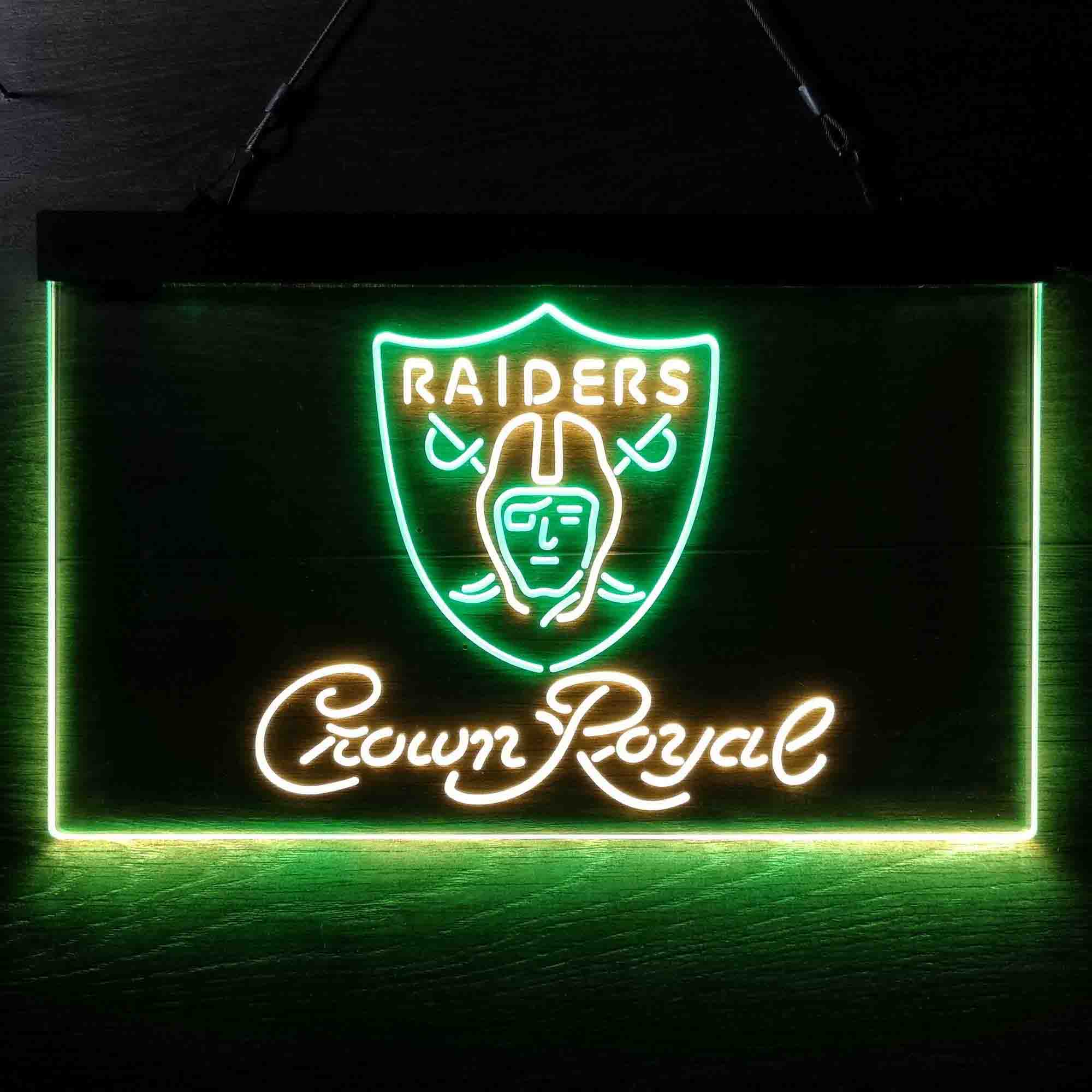 Crown Royal Bar Oakland Raiders Est. 1960 Neon-Like LED Sign - ProLedSign