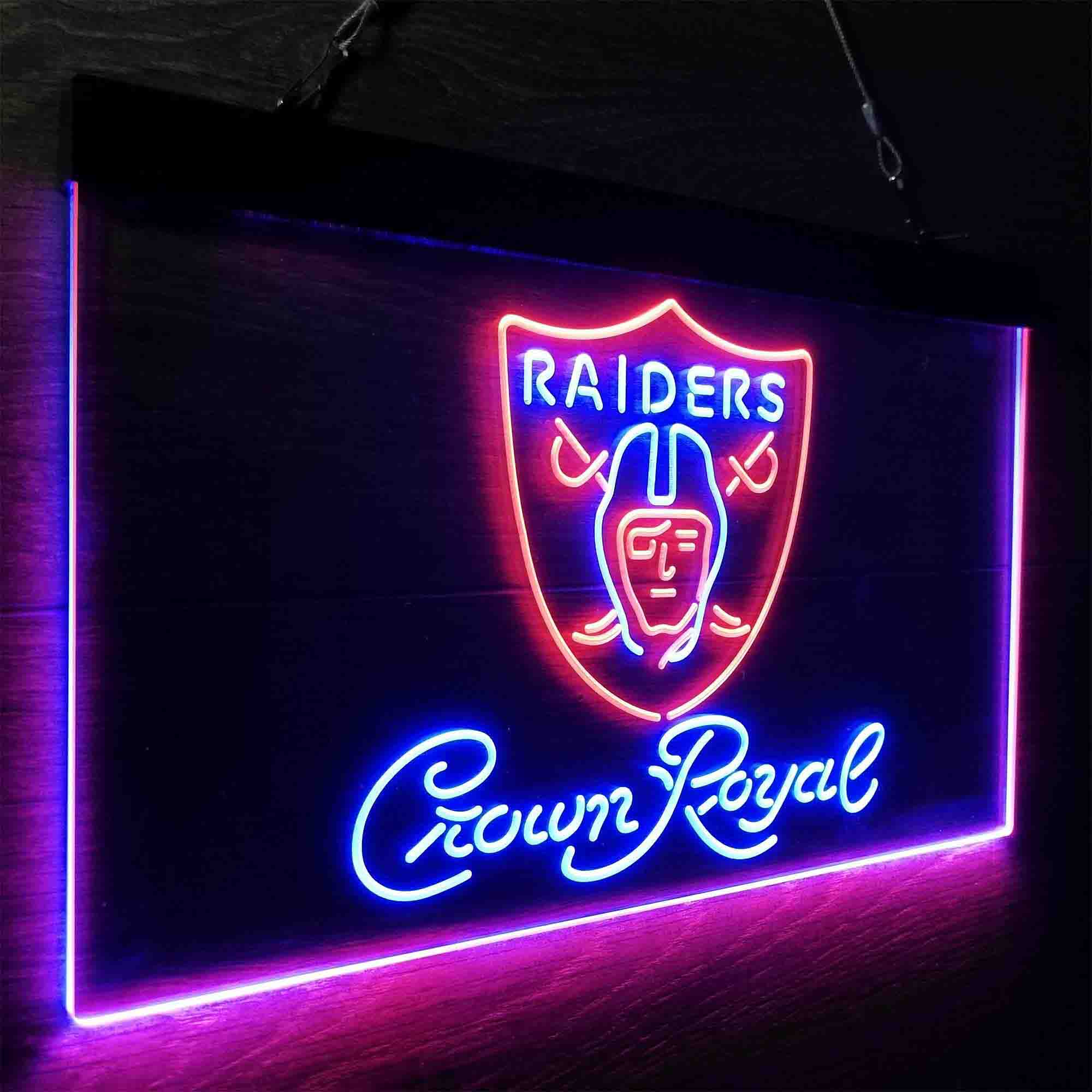 Crown Royal Bar Oakland Raiders Est. 1960 Neon-Like LED Sign - ProLedSign