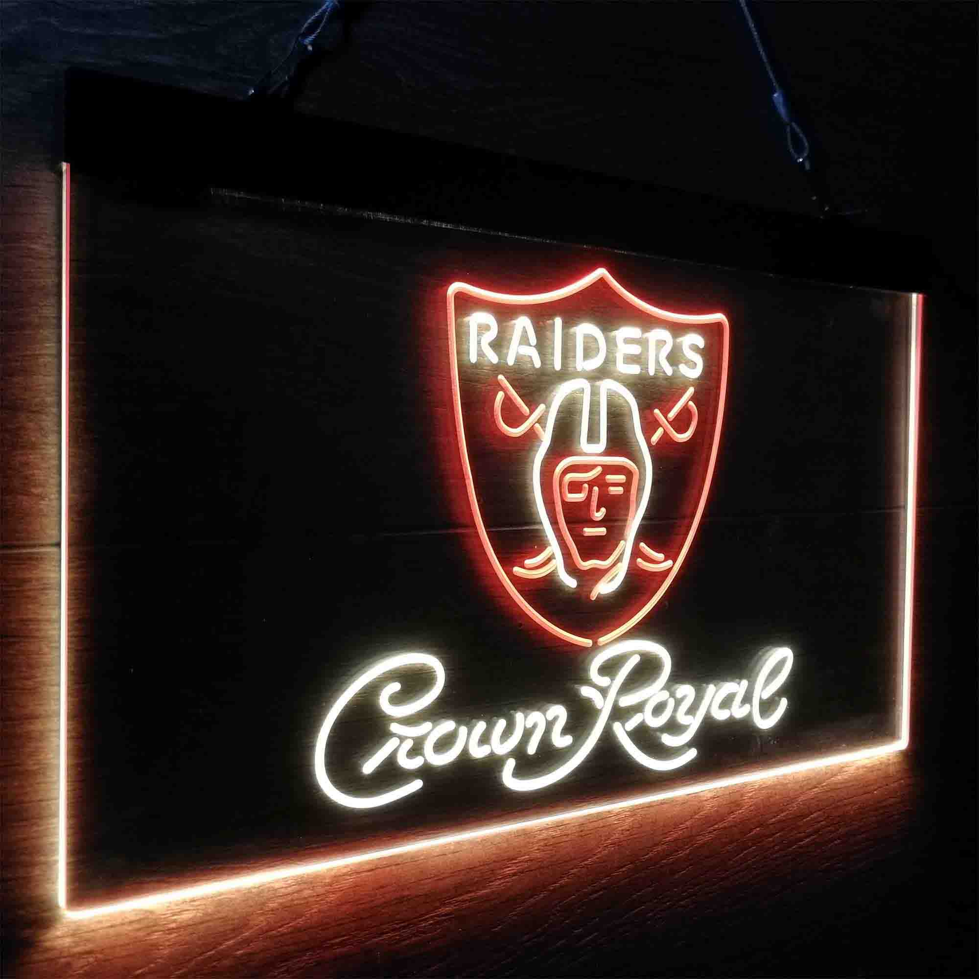 Crown Royal Bar Oakland Raiders Est. 1960 Neon-Like LED Sign - ProLedSign