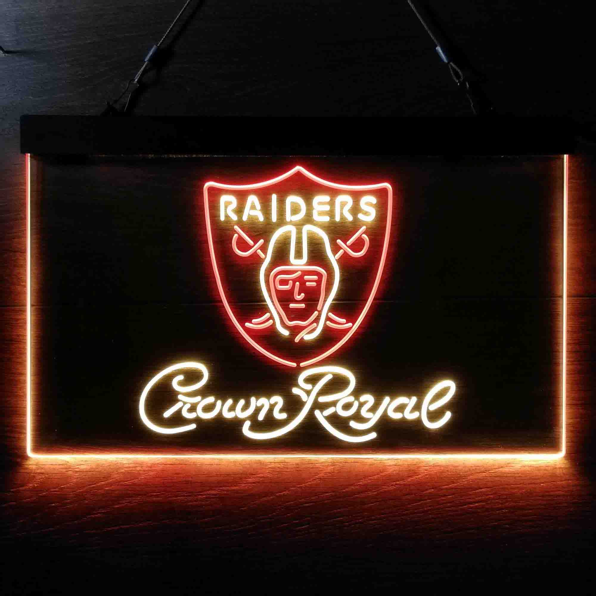 Crown Royal Bar Oakland Raiders Est. 1960 Neon-Like LED Sign - ProLedSign