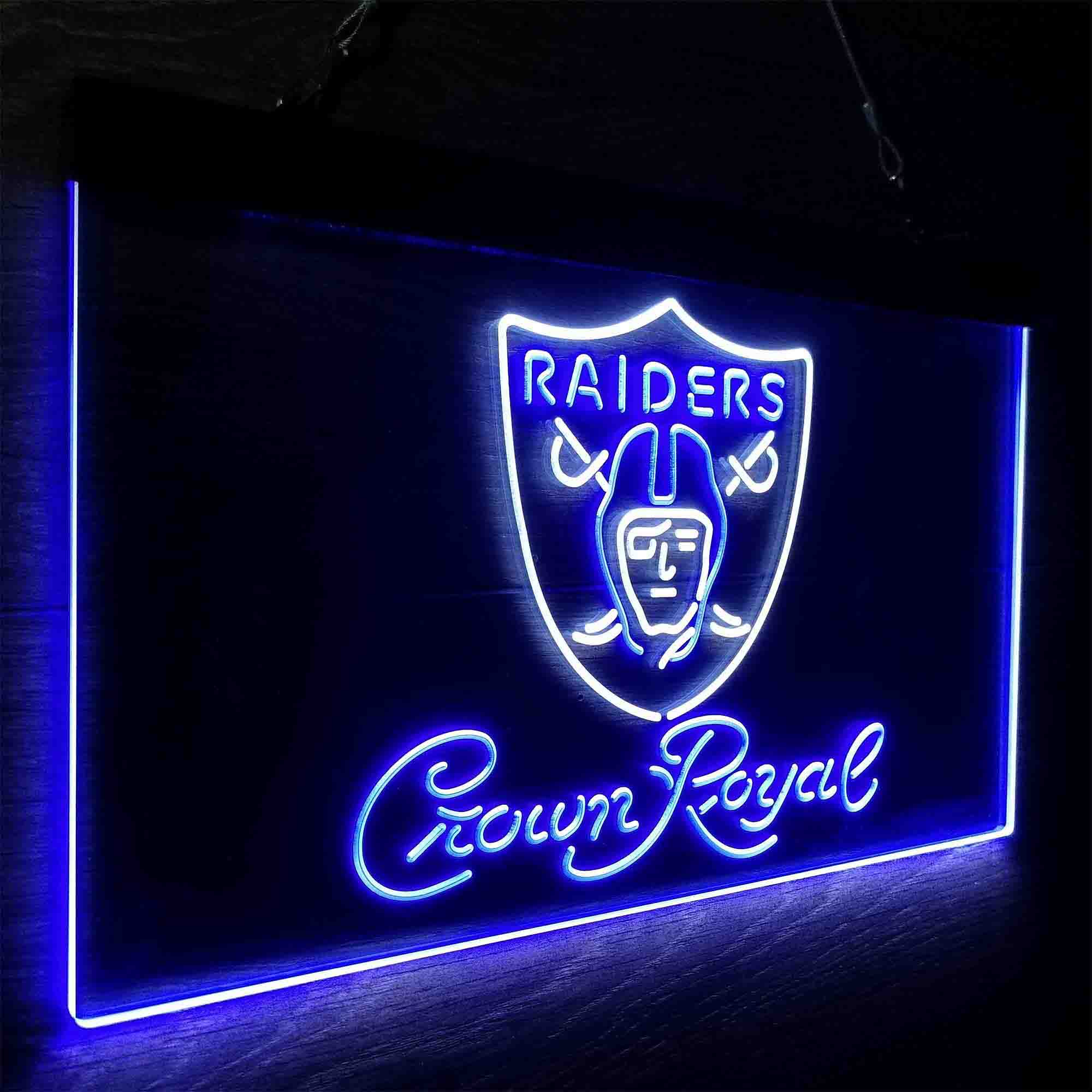 Crown Royal Bar Oakland Raiders Est. 1960 Neon-Like LED Sign - ProLedSign