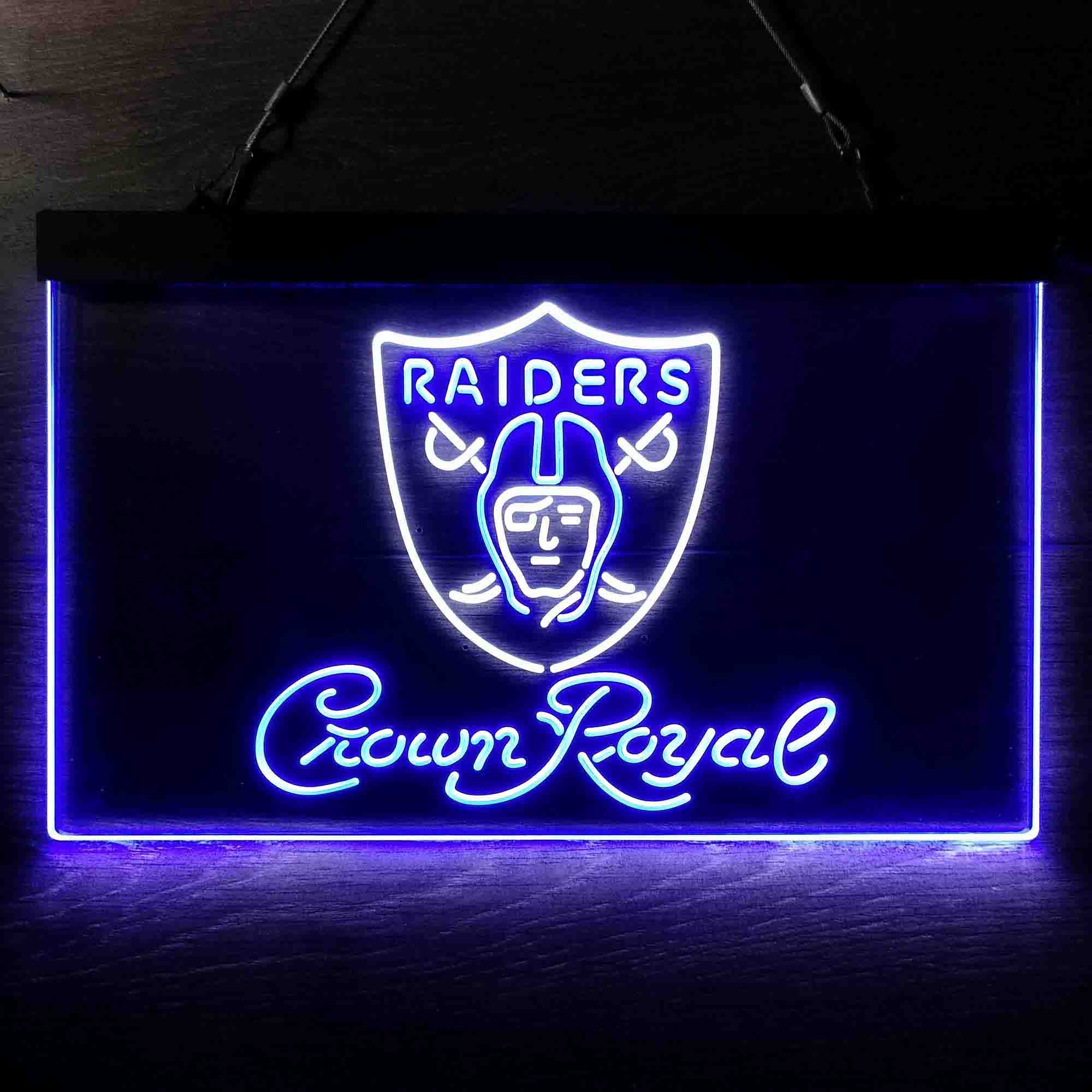 Crown Royal Bar Oakland Raiders Est. 1960 Neon-Like LED Sign - ProLedSign