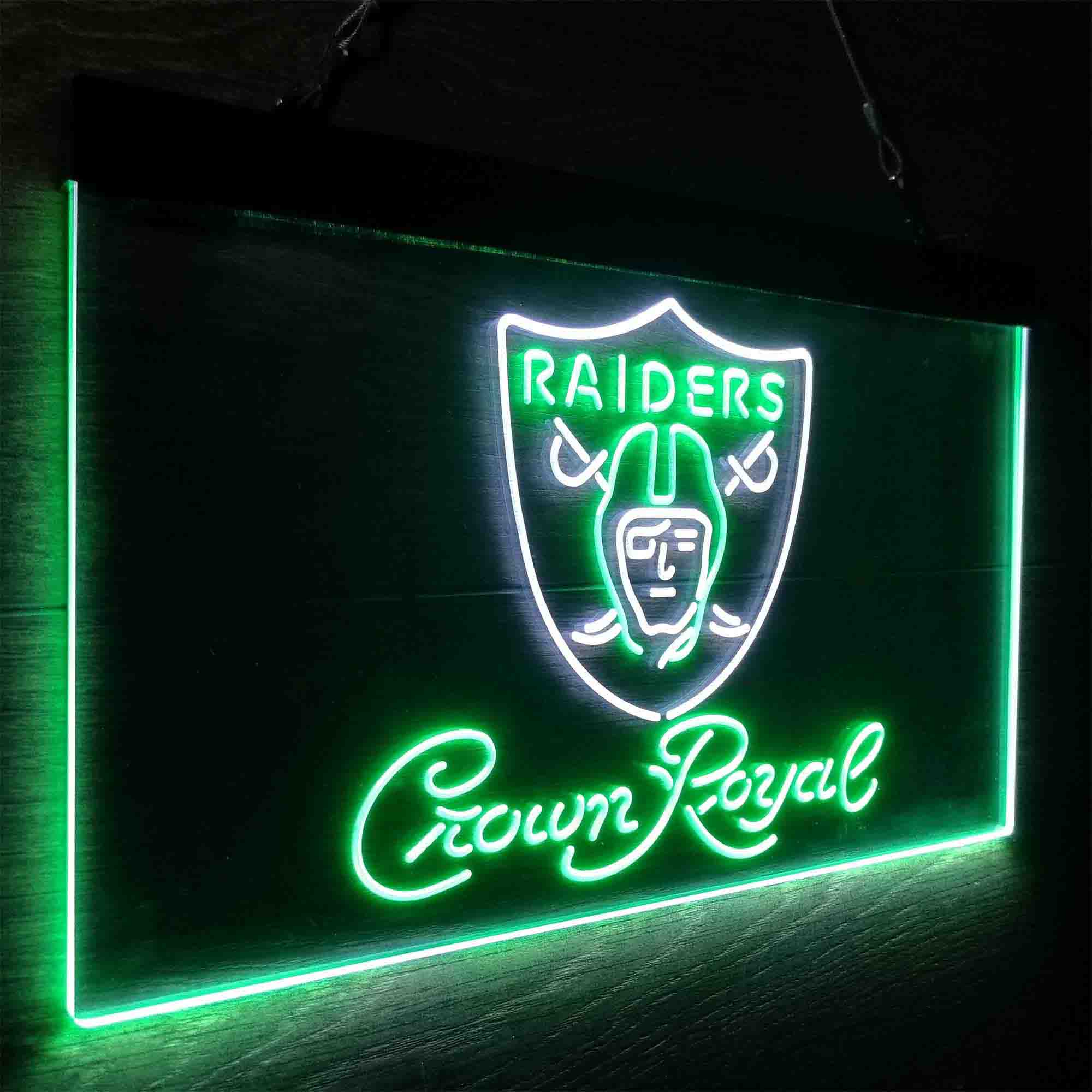 Crown Royal Bar Oakland Raiders Est. 1960 Neon-Like LED Sign - ProLedSign