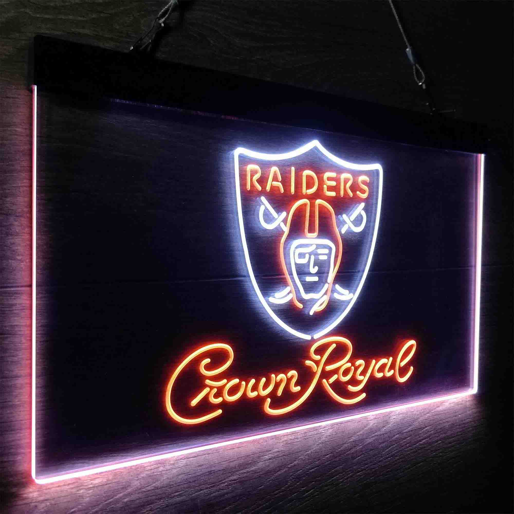 Crown Royal Bar Oakland Raiders Est. 1960 Neon-Like LED Sign - ProLedSign