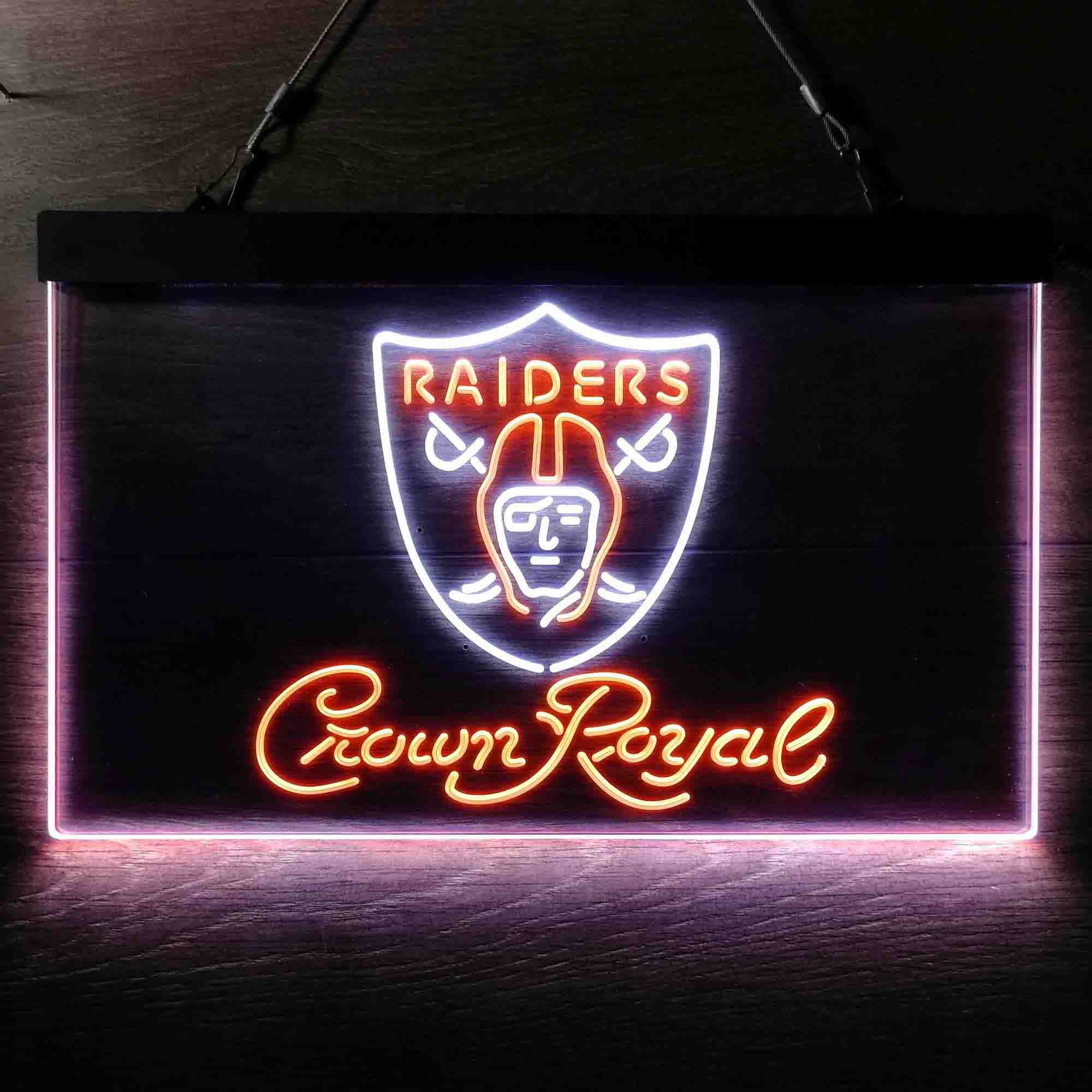 Crown Royal Bar Oakland Raiders Est. 1960 Neon-Like LED Sign - ProLedSign