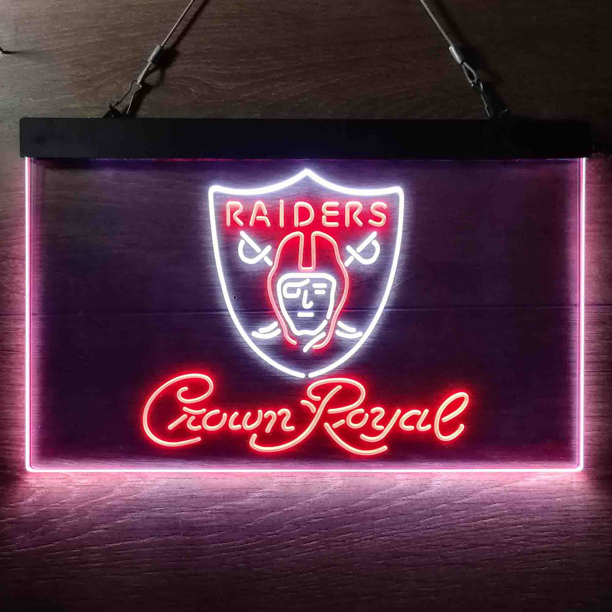 Crown Royal Bar Oakland Raiders Est. 1960 Neon-Like LED Sign - ProLedSign