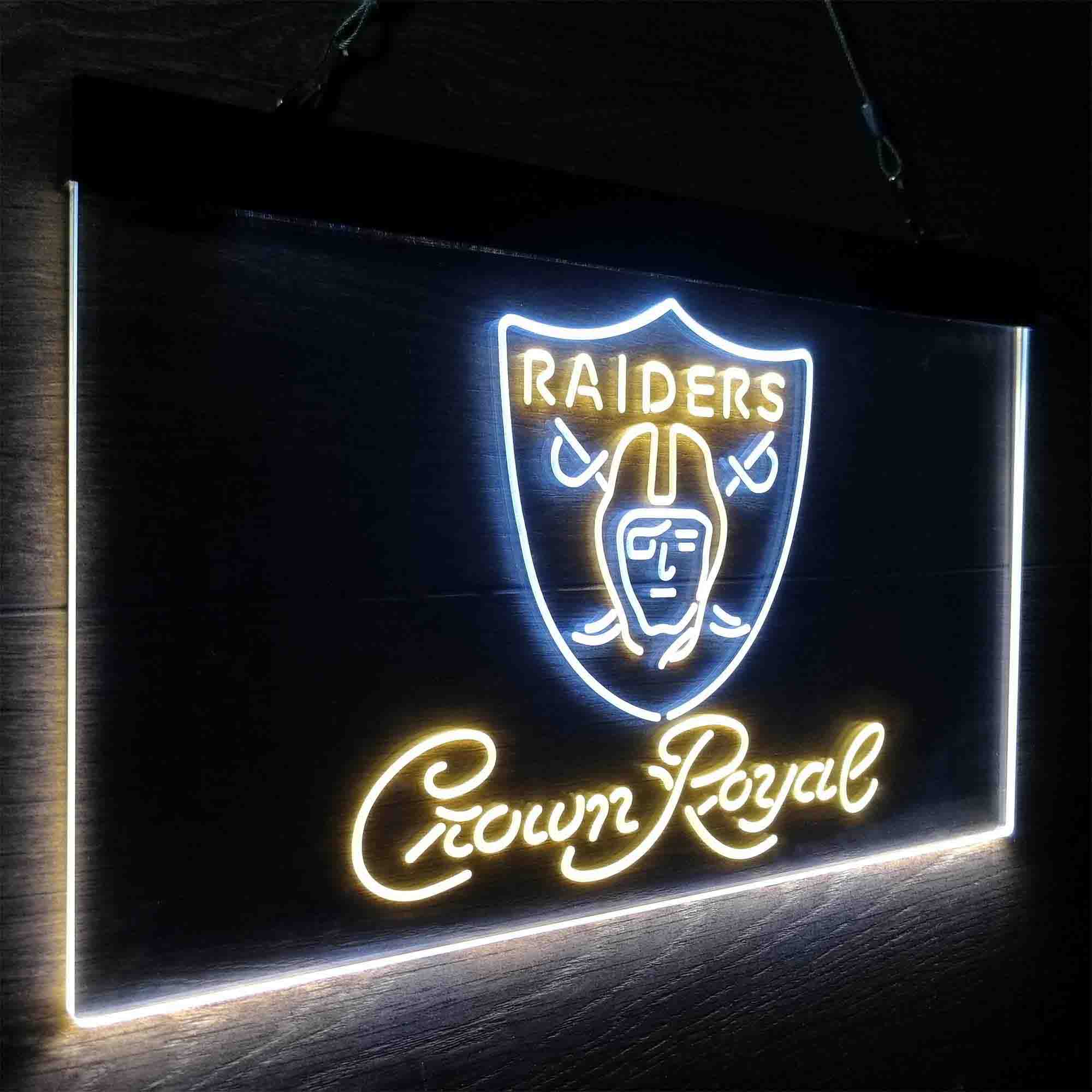 Crown Royal Bar Oakland Raiders Est. 1960 Neon-Like LED Sign - ProLedSign