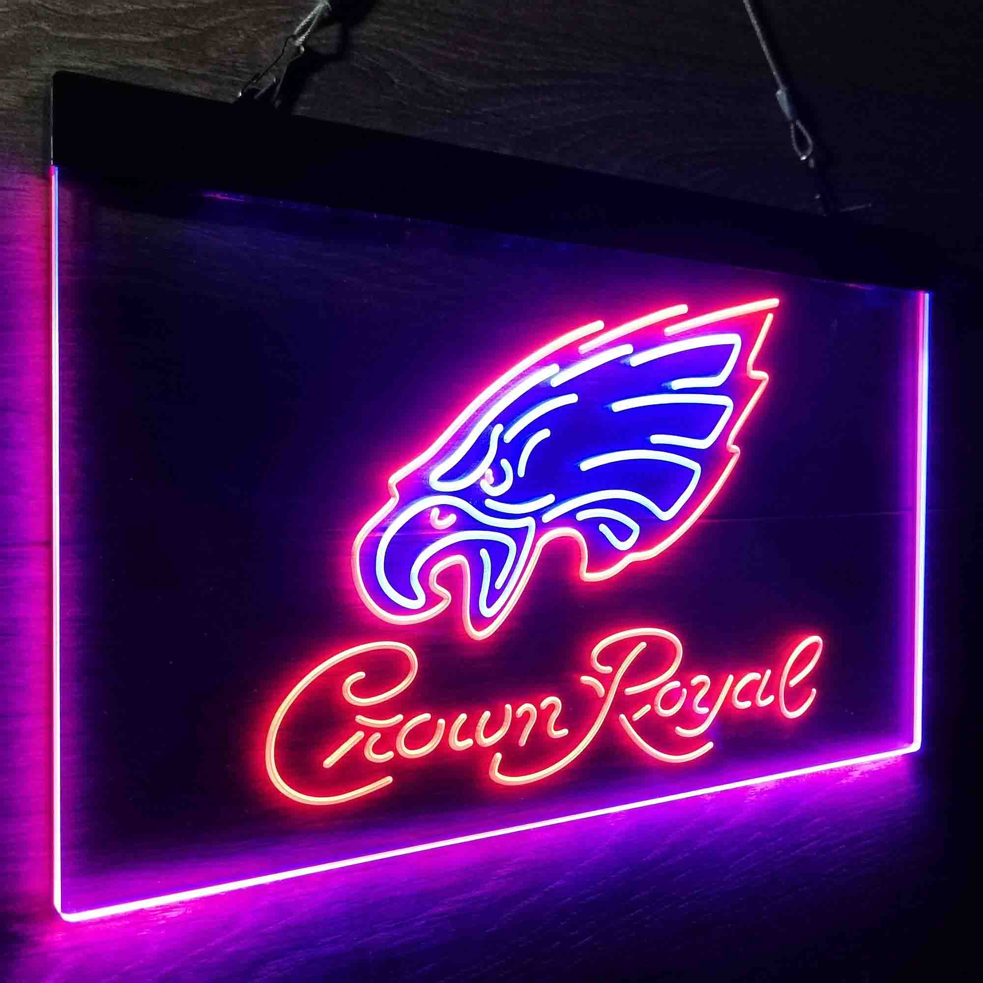 Philadelphia Eagles Crown Royal Neon-Like LED Sign - ProLedSign