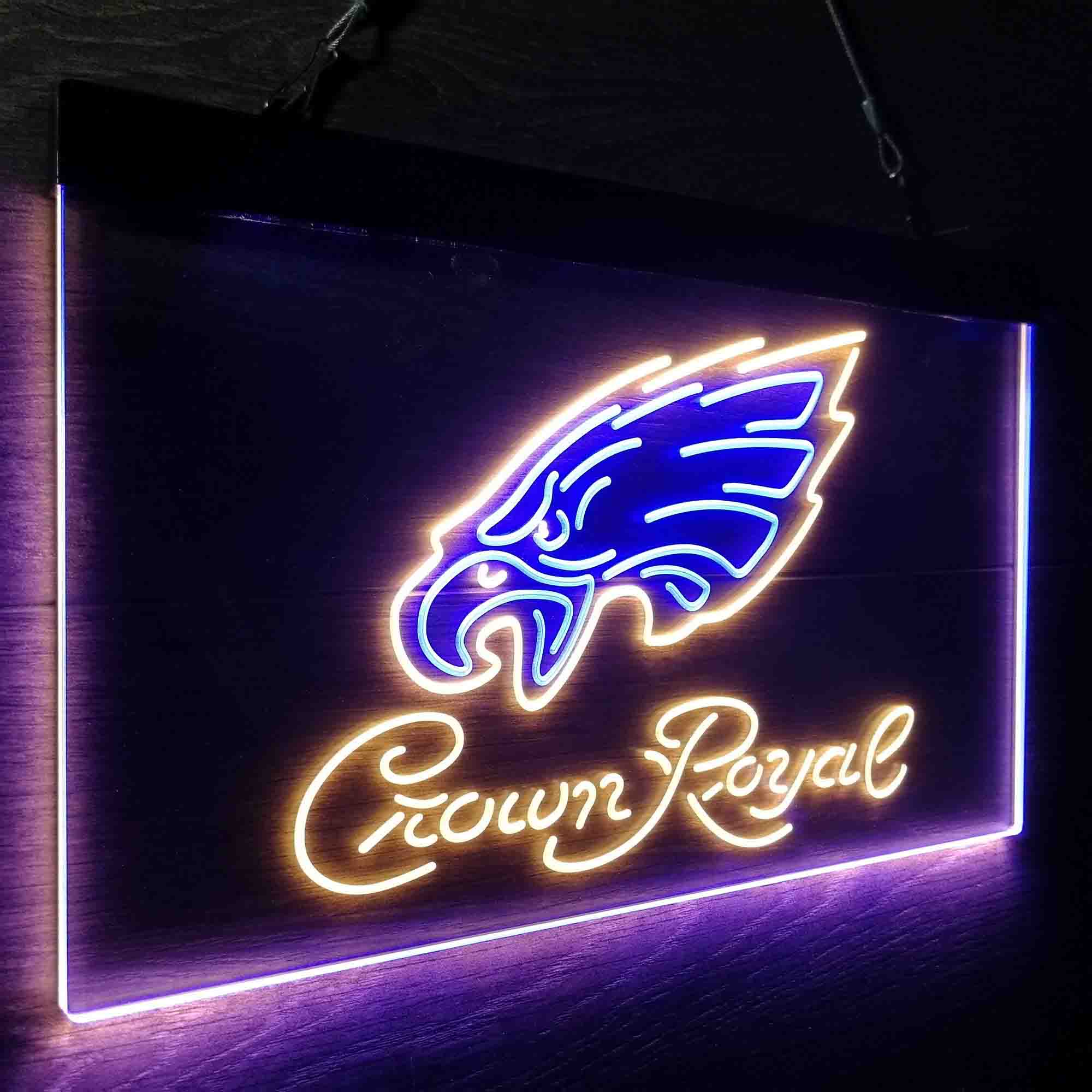 Philadelphia Eagles Crown Royal Neon-Like LED Sign - ProLedSign