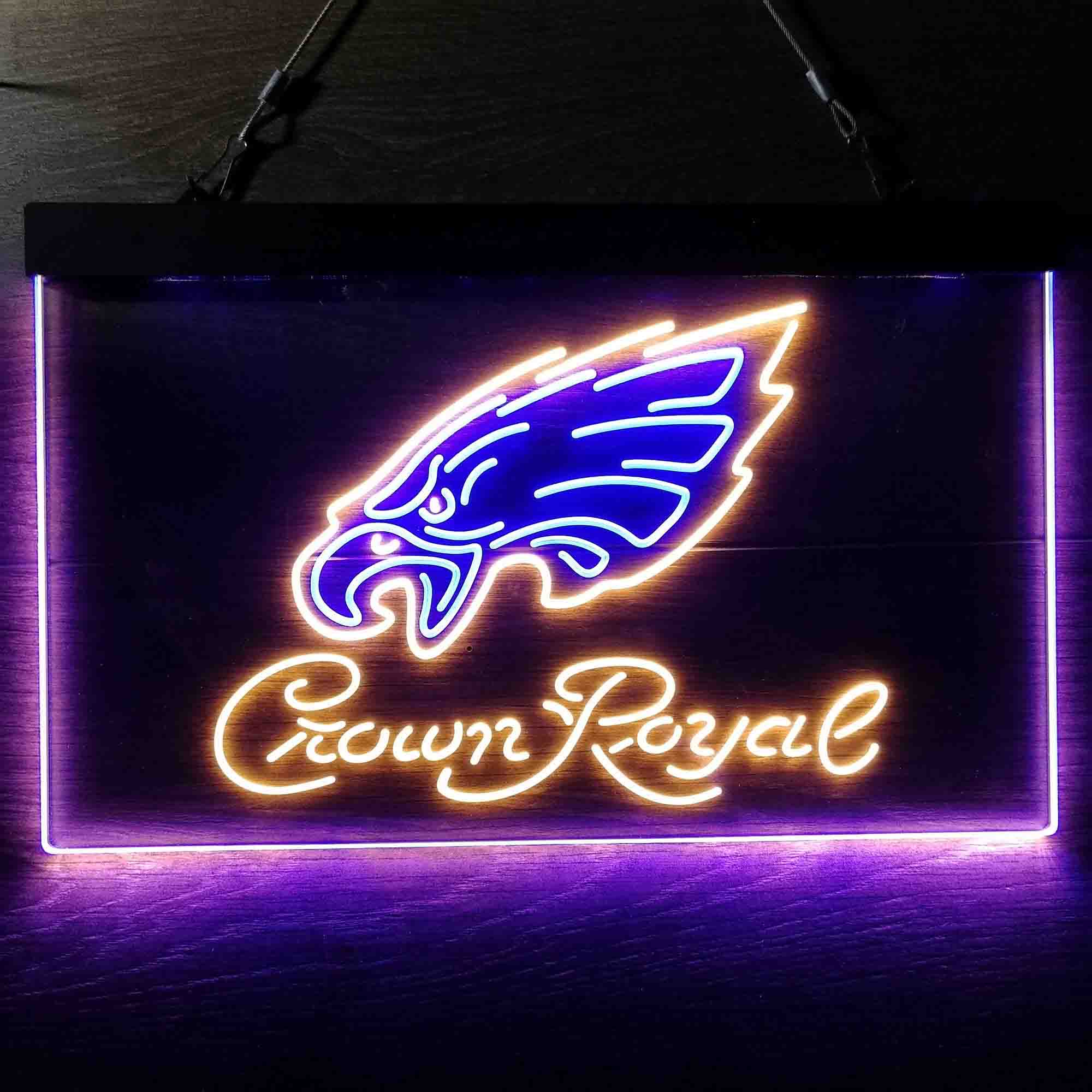 Philadelphia Eagles Crown Royal Neon-Like LED Sign - ProLedSign