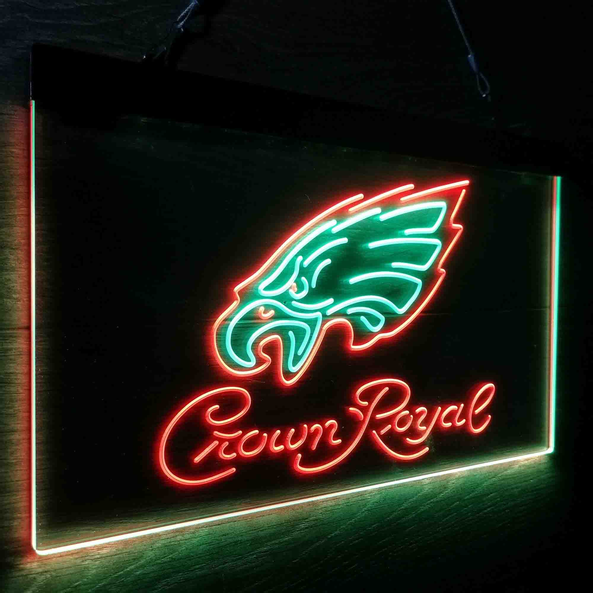 Philadelphia Eagles Crown Royal Neon-Like LED Sign - ProLedSign