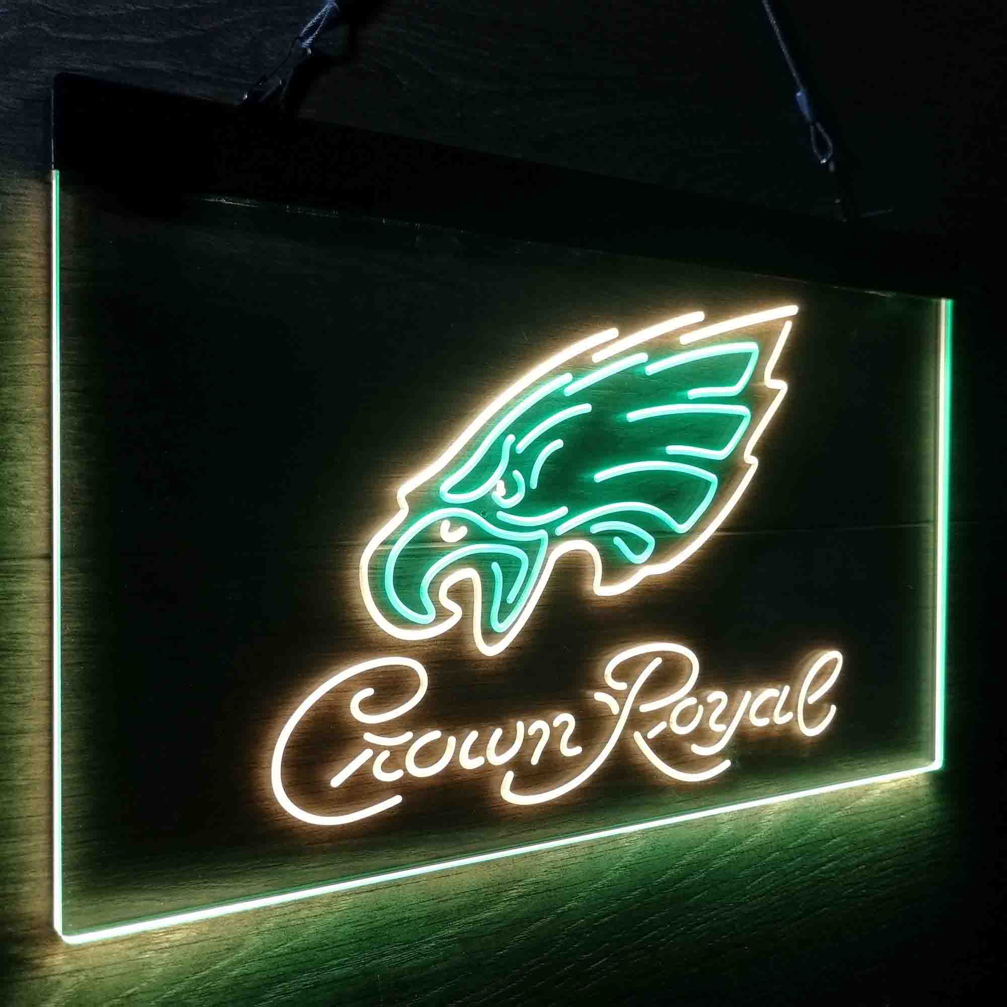 Philadelphia Eagles Crown Royal Neon-Like LED Sign - ProLedSign