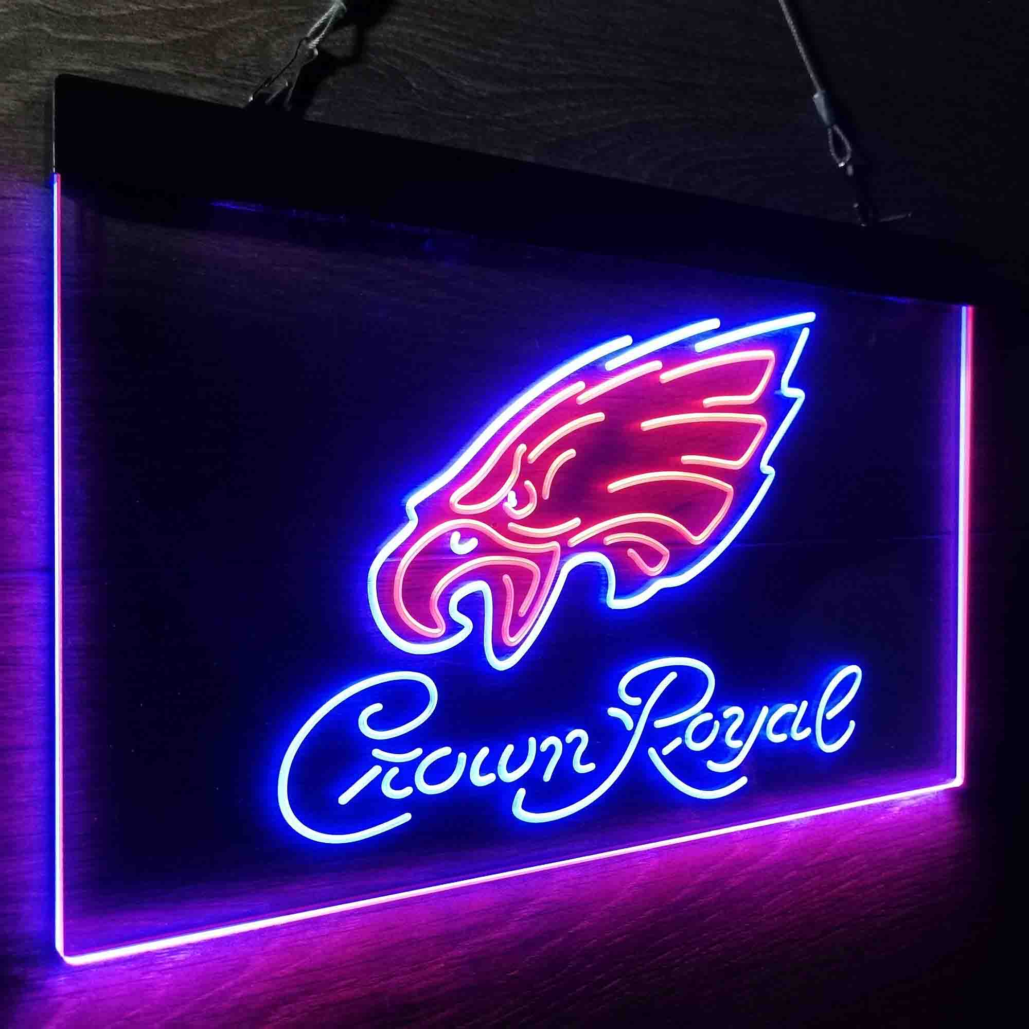 Philadelphia Eagles Crown Royal Neon-Like LED Sign - ProLedSign