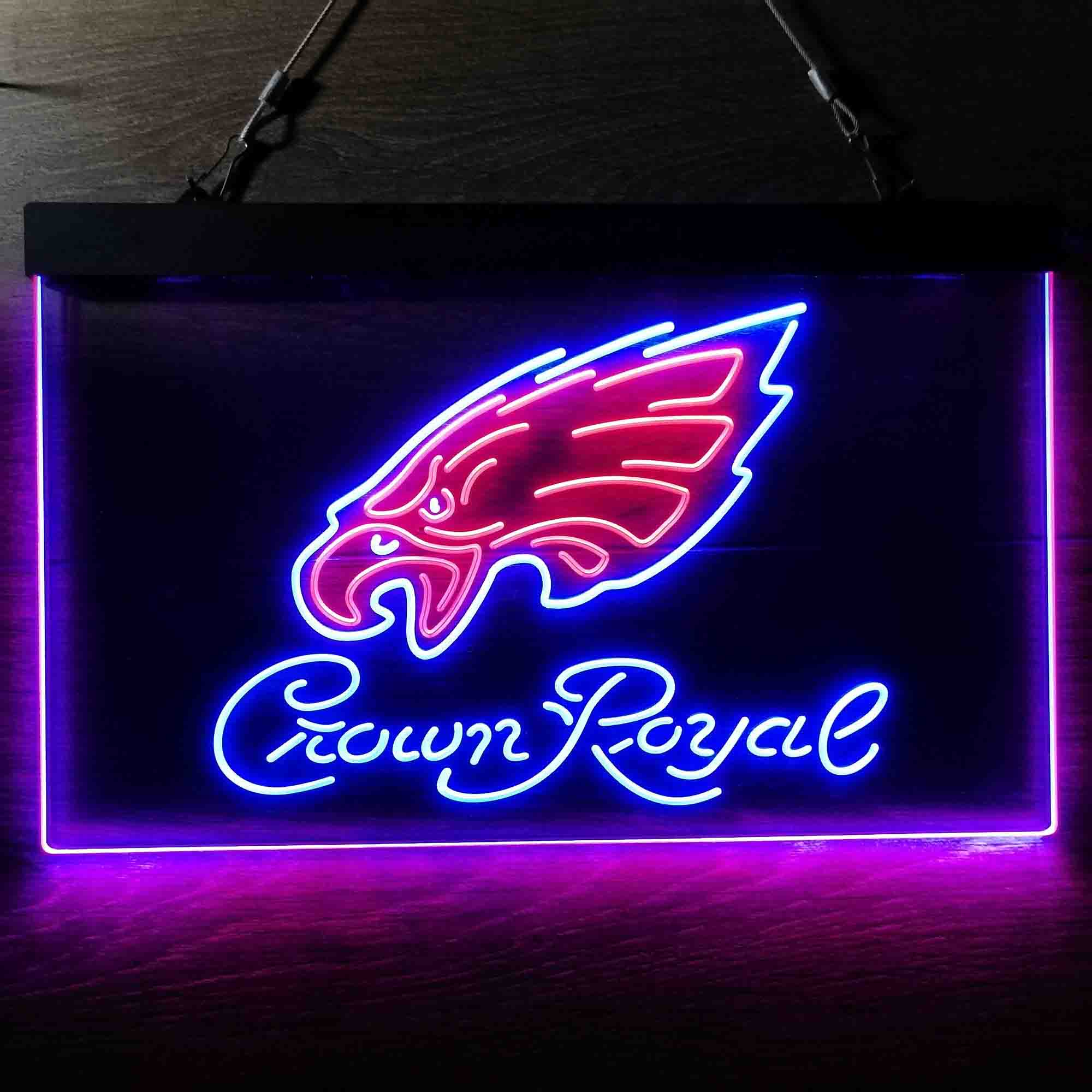 Philadelphia Eagles Crown Royal Neon-Like LED Sign - ProLedSign