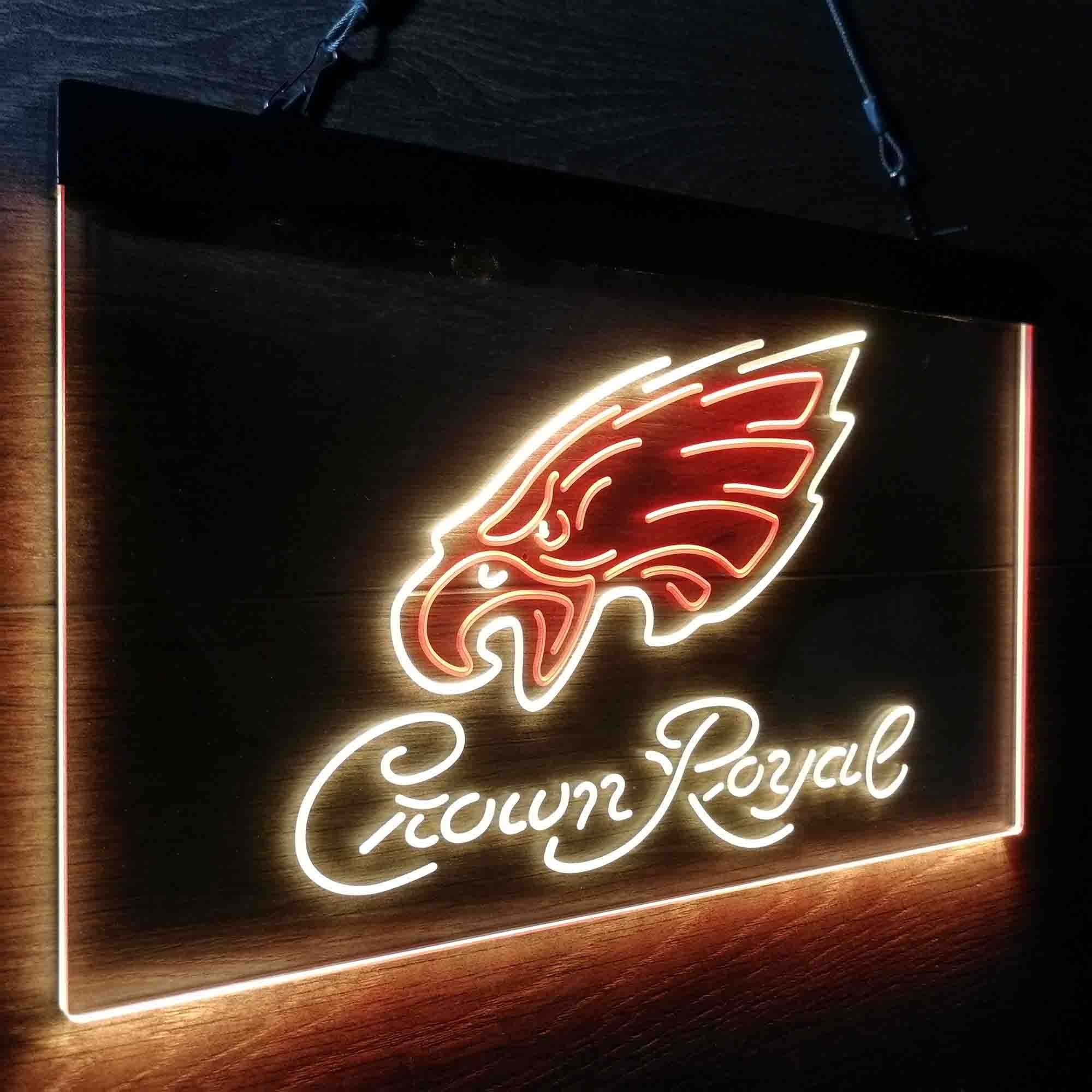 Philadelphia Eagles Crown Royal Neon-Like LED Sign - ProLedSign