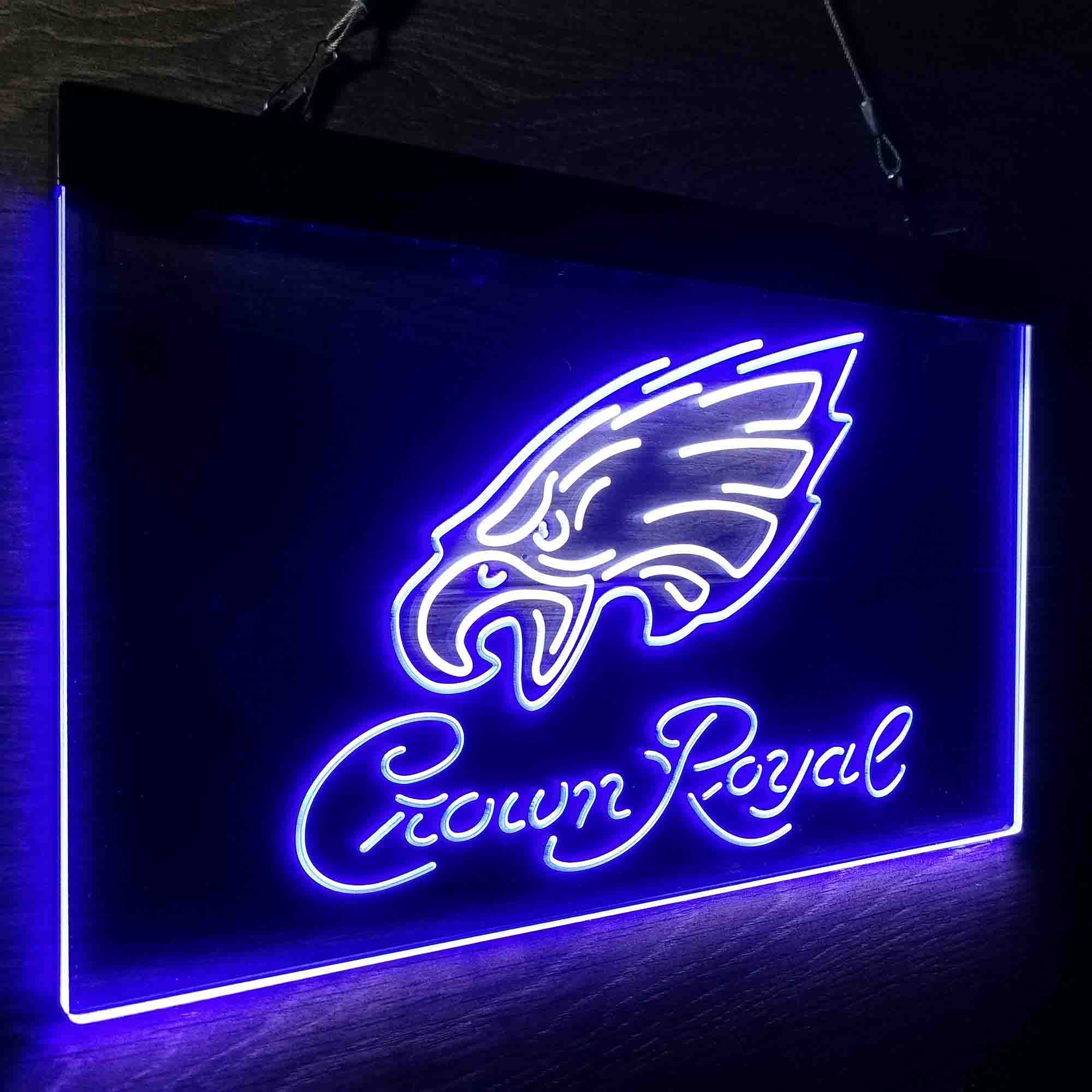 Philadelphia Eagles Crown Royal Neon-Like LED Sign - ProLedSign