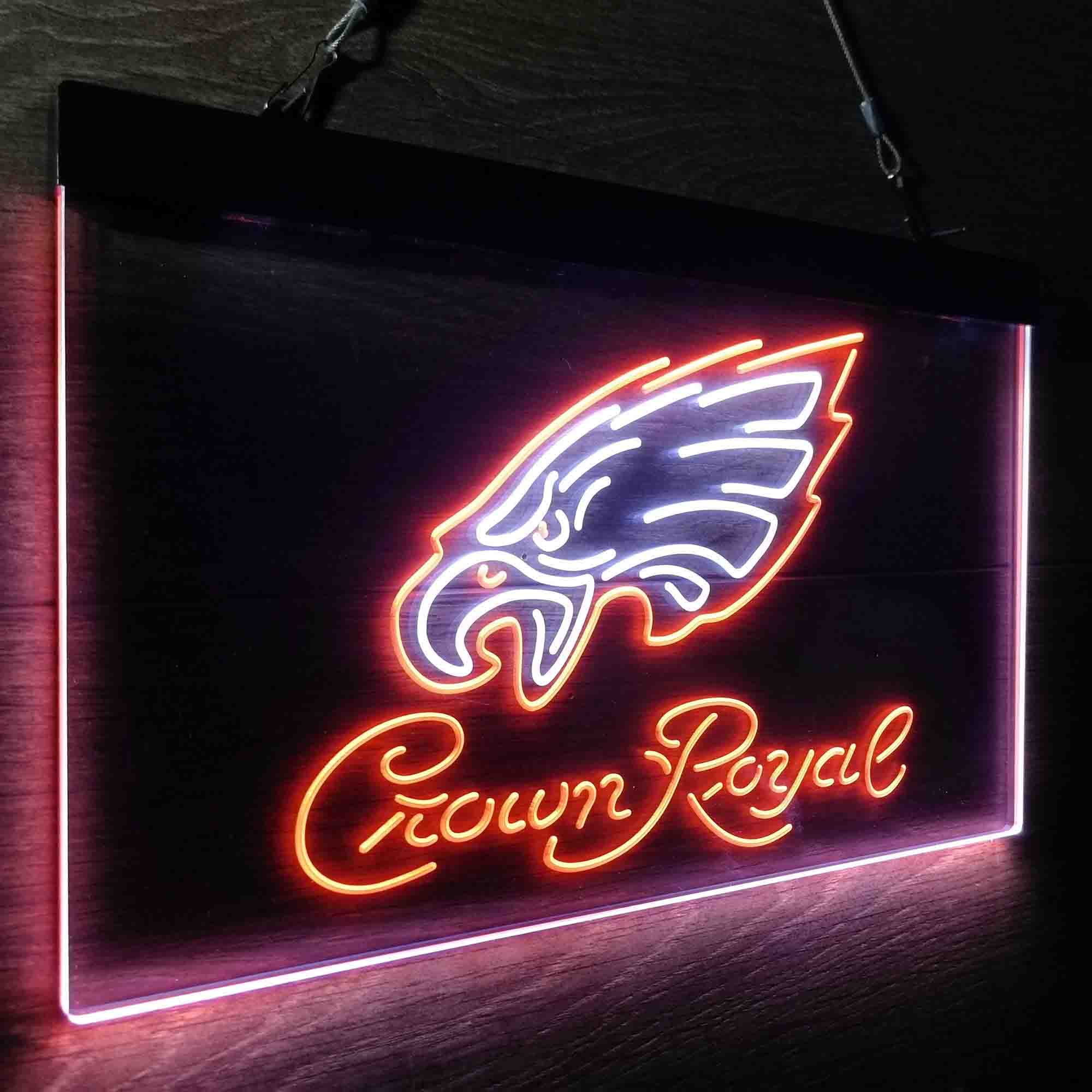 Philadelphia Eagles Crown Royal Neon-Like LED Sign - ProLedSign