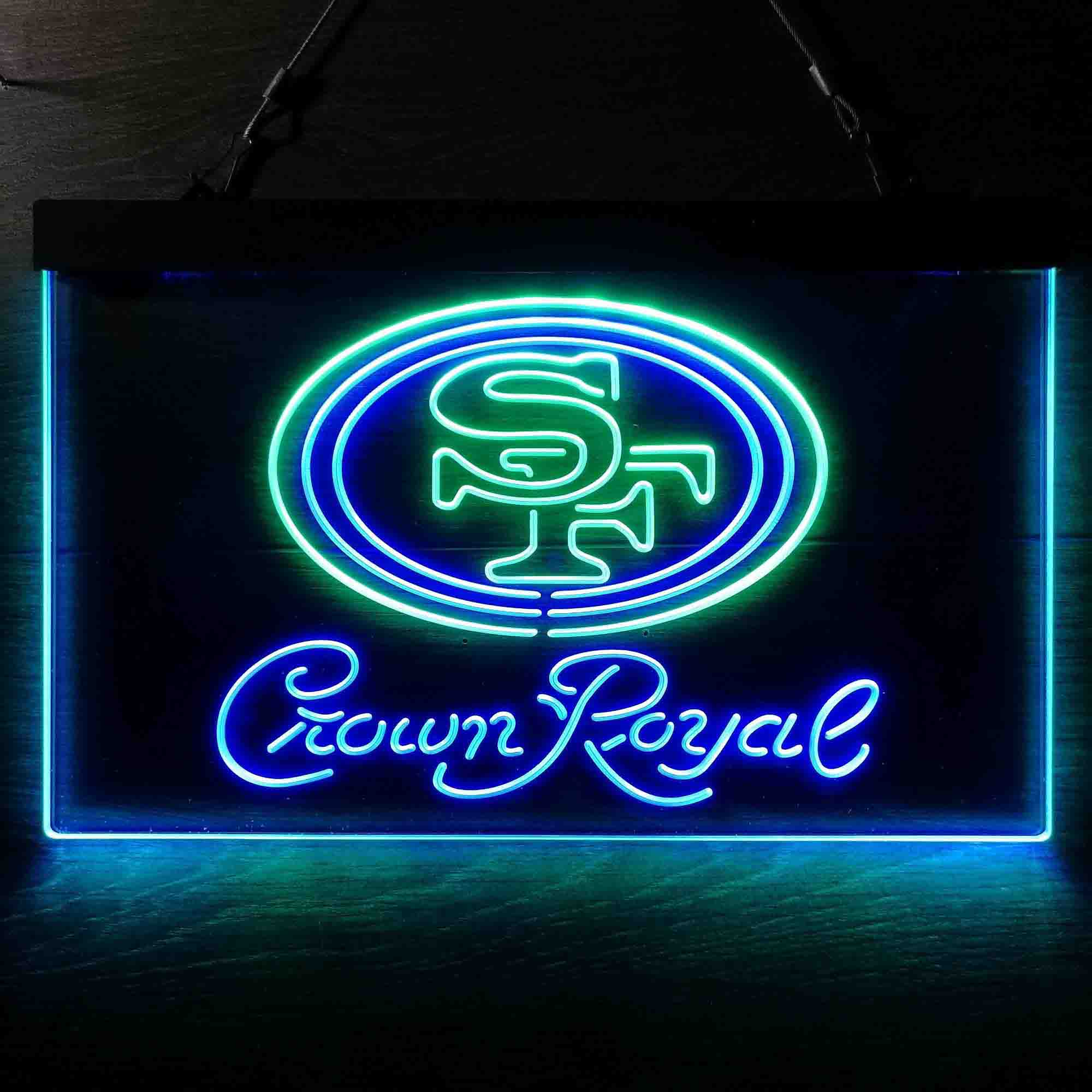 Crown Royal Bar San Francisco 49ers Est. 1946 Neon-Like LED Light Sign