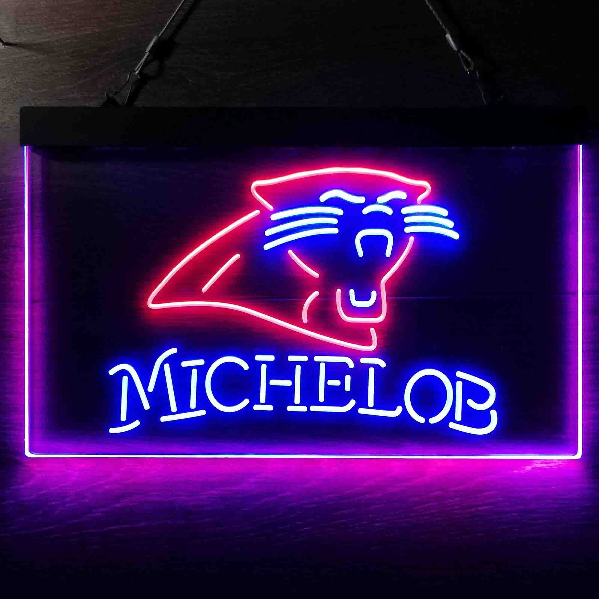 Michelob Bar Carolina Panthers Est. 1995 Neon-Like Led Light Sign