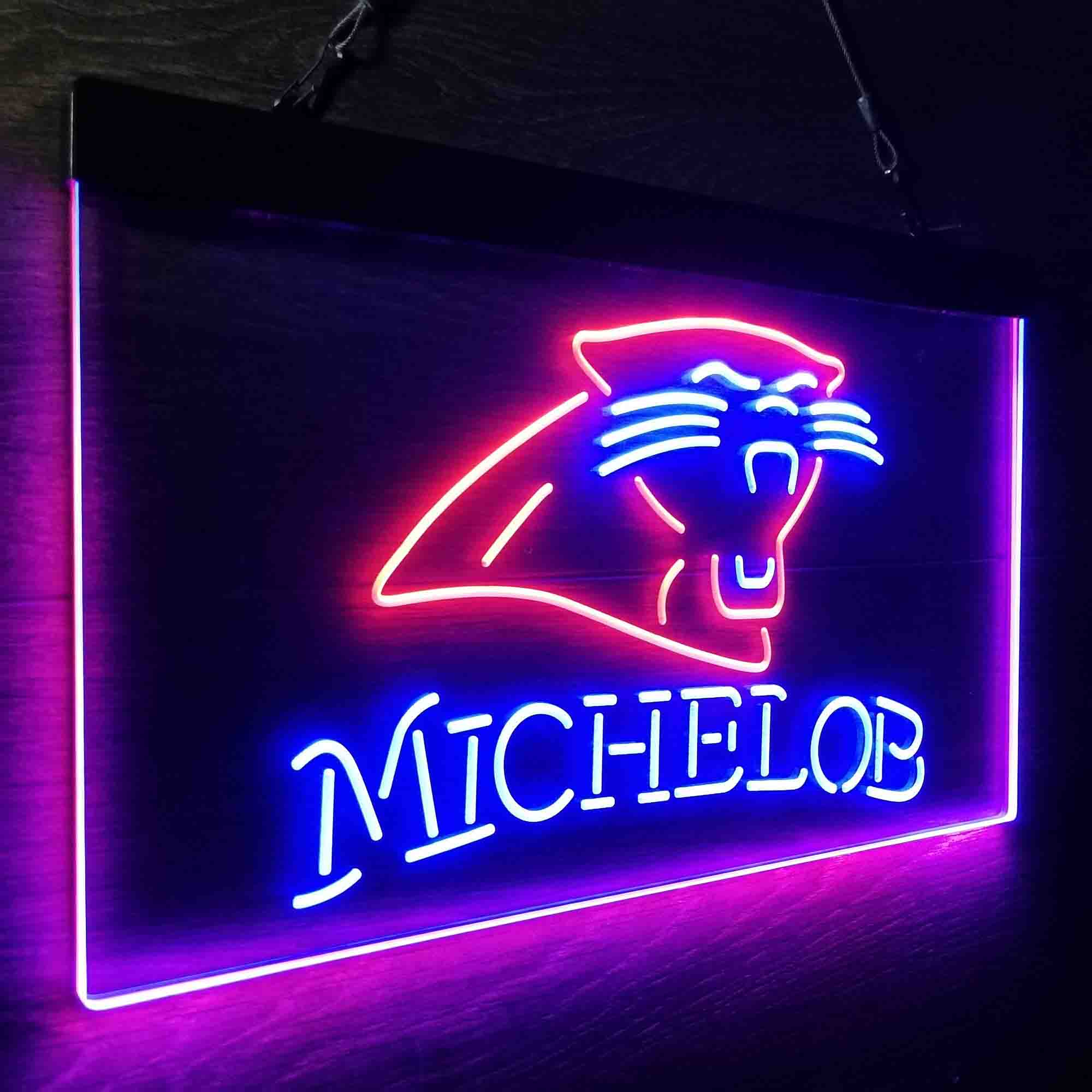 Michelob Bar Carolina Panthers Est. 1995 Neon-Like Led Light Sign