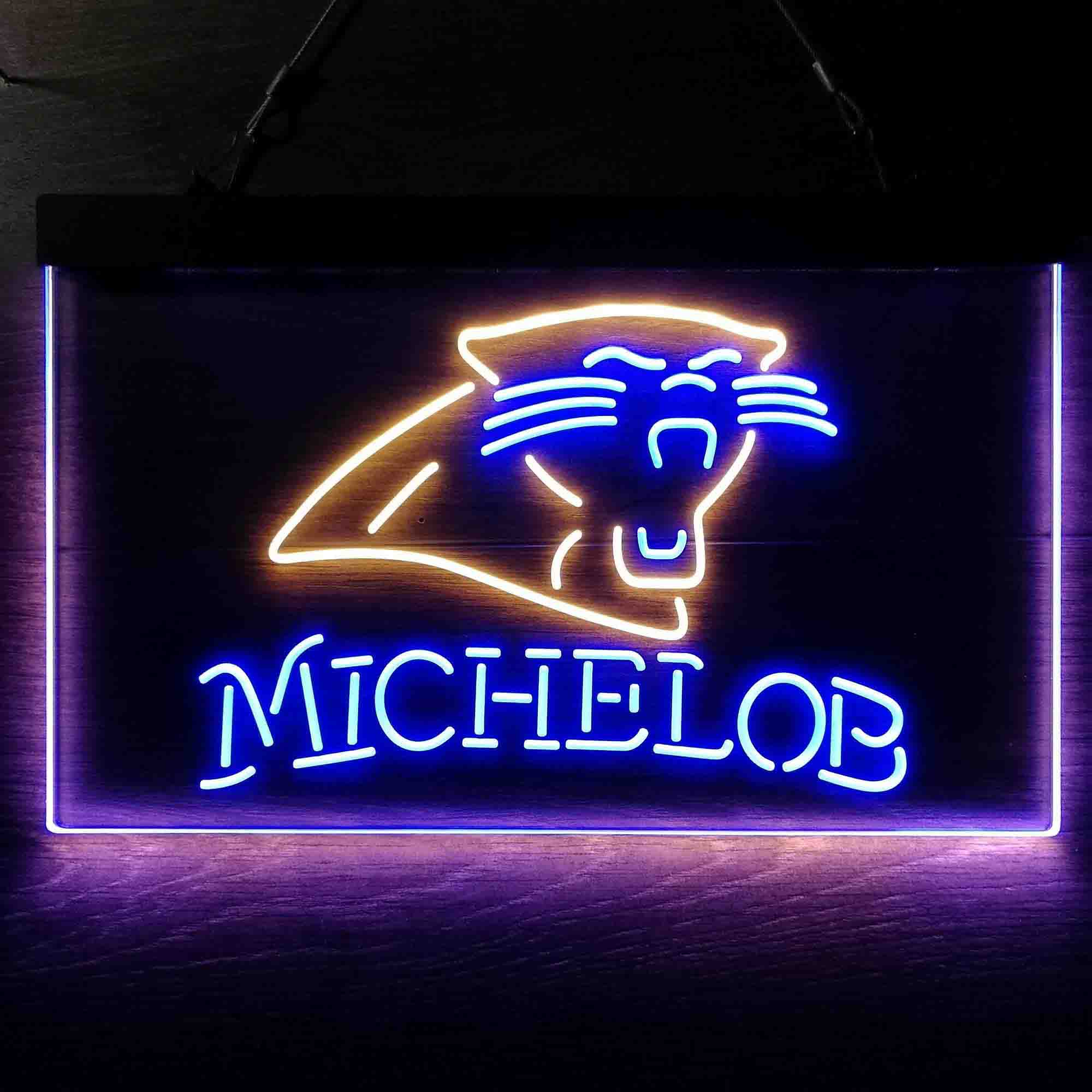 Michelob Bar Carolina Panthers Est. 1995 Neon-Like Led Light Sign