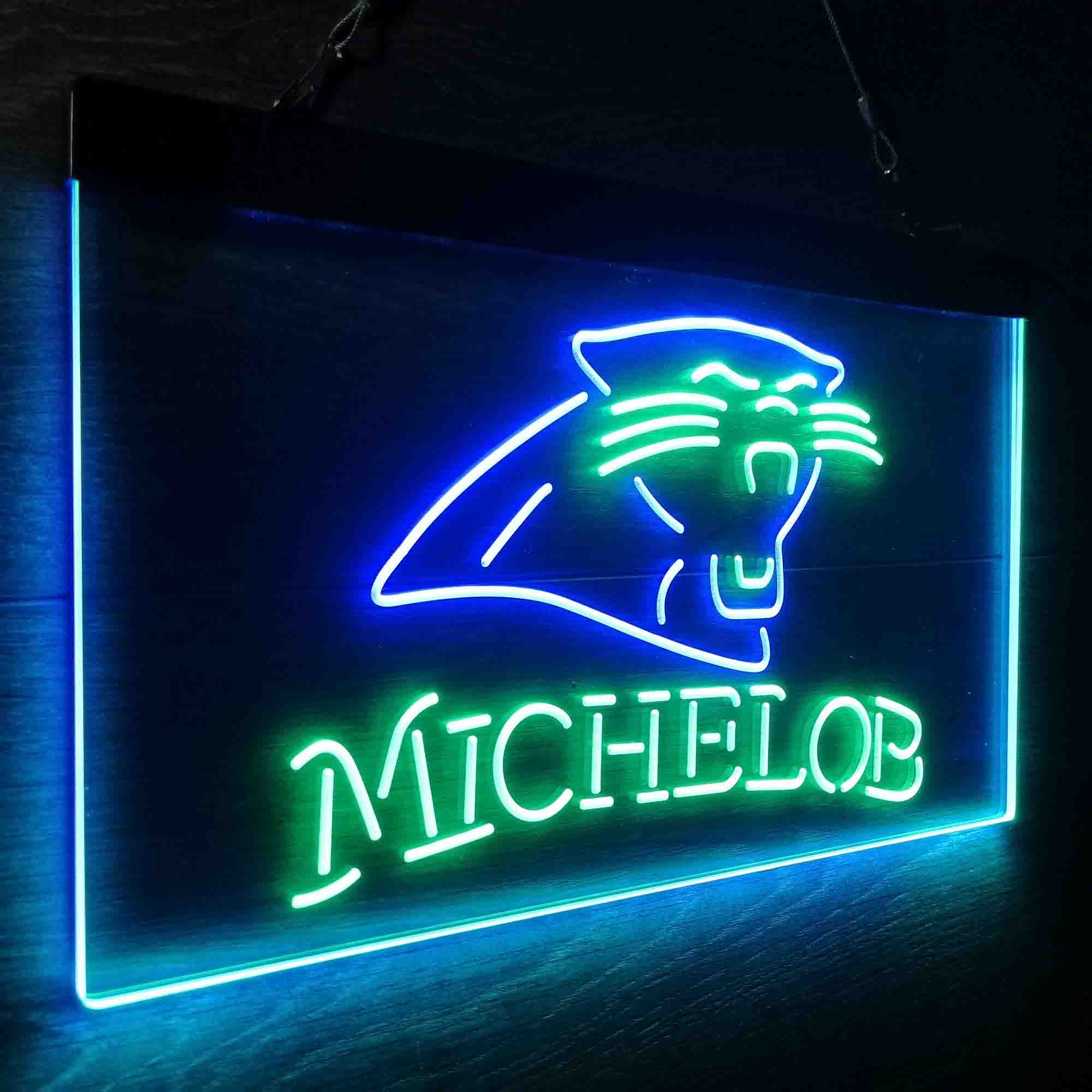 Michelob Bar Carolina Panthers Est. 1995 Neon-Like Led Light Sign