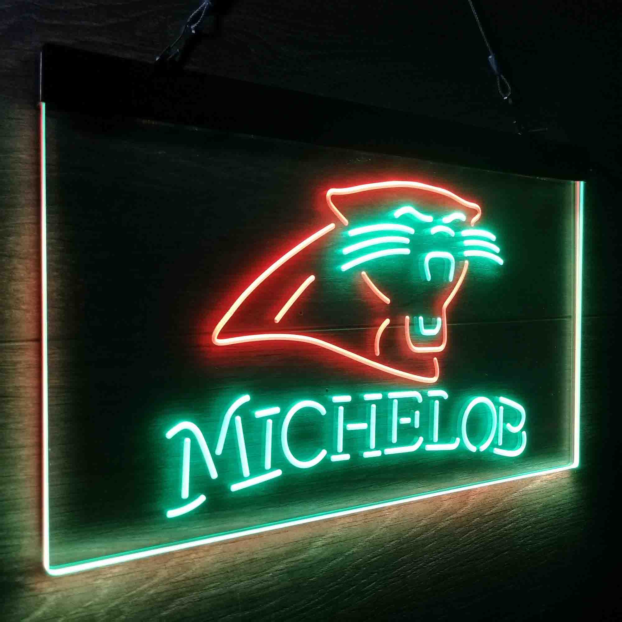 Michelob Bar Carolina Panthers Est. 1995 Neon-Like Led Light Sign