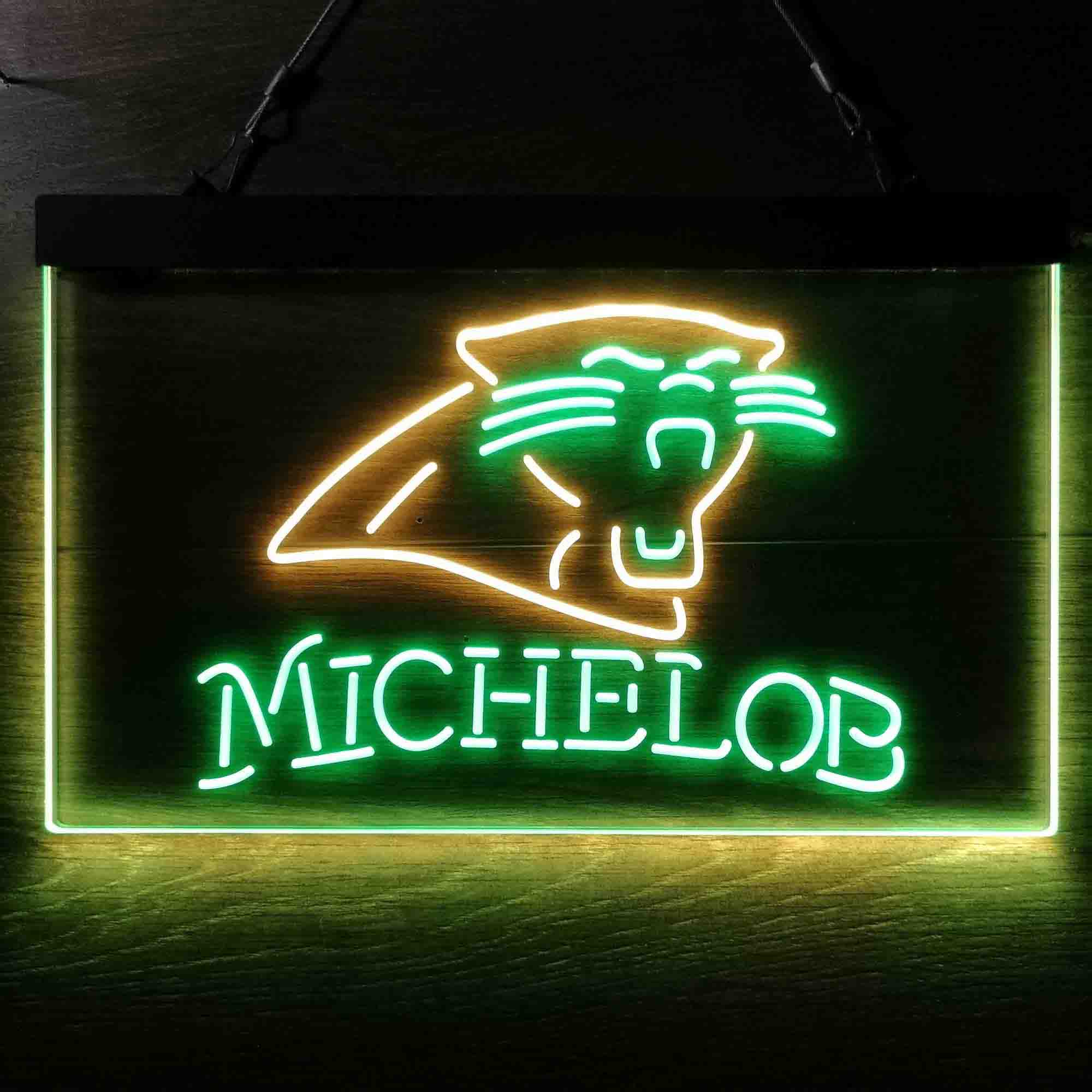 Michelob Bar Carolina Panthers Est. 1995 Neon-Like Led Light Sign