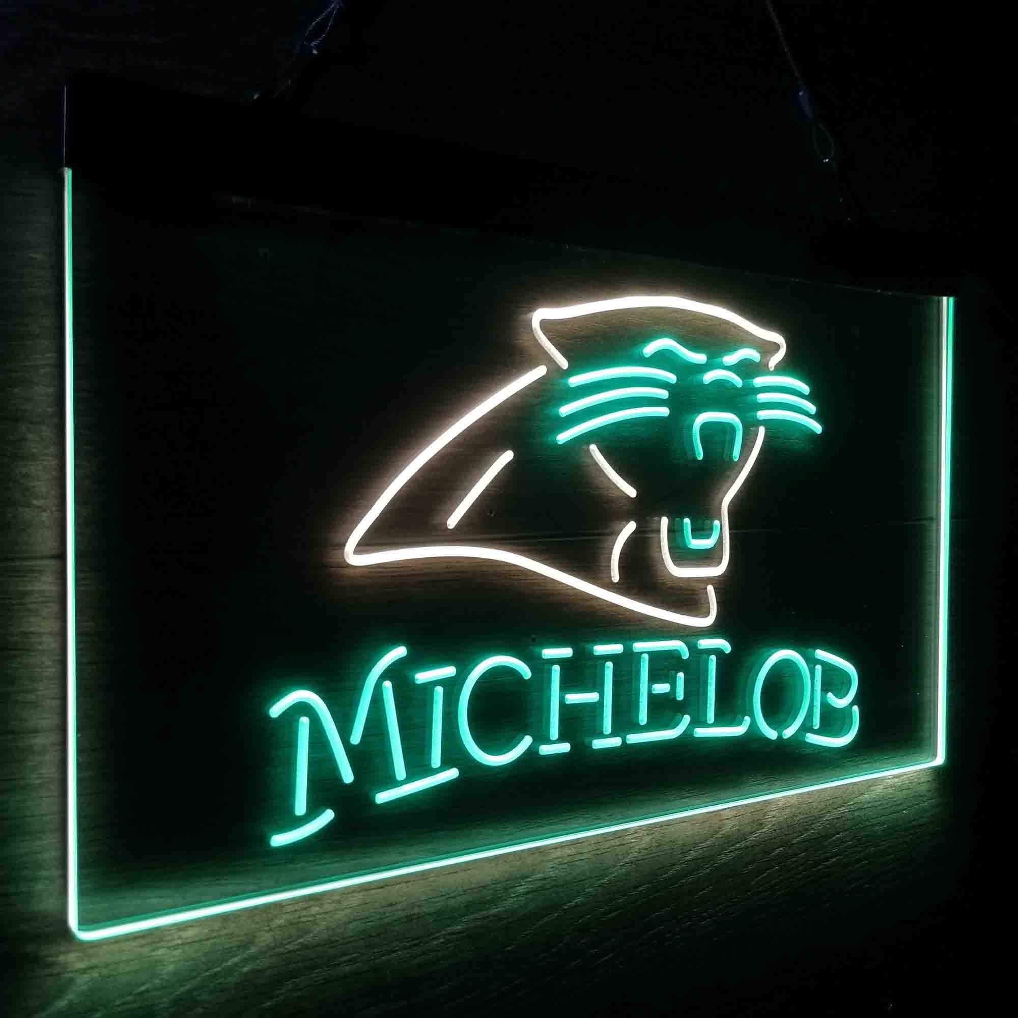 Michelob Bar Carolina Panthers Est. 1995 Neon-Like Led Light Sign