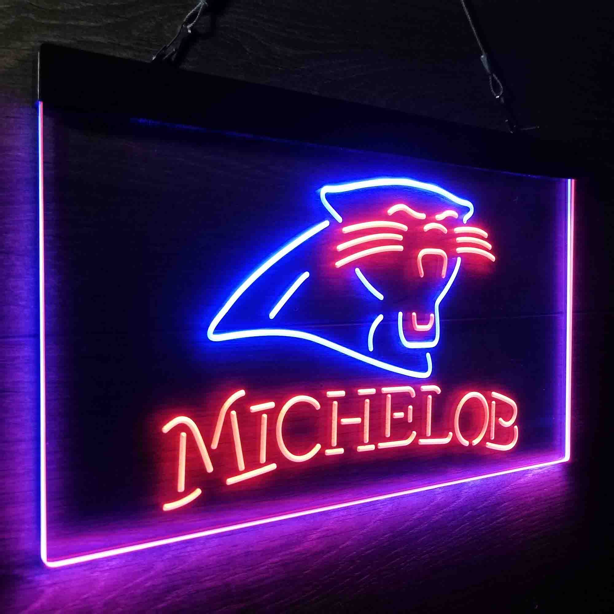 Michelob Bar Carolina Panthers Est. 1995 Neon-Like Led Light Sign