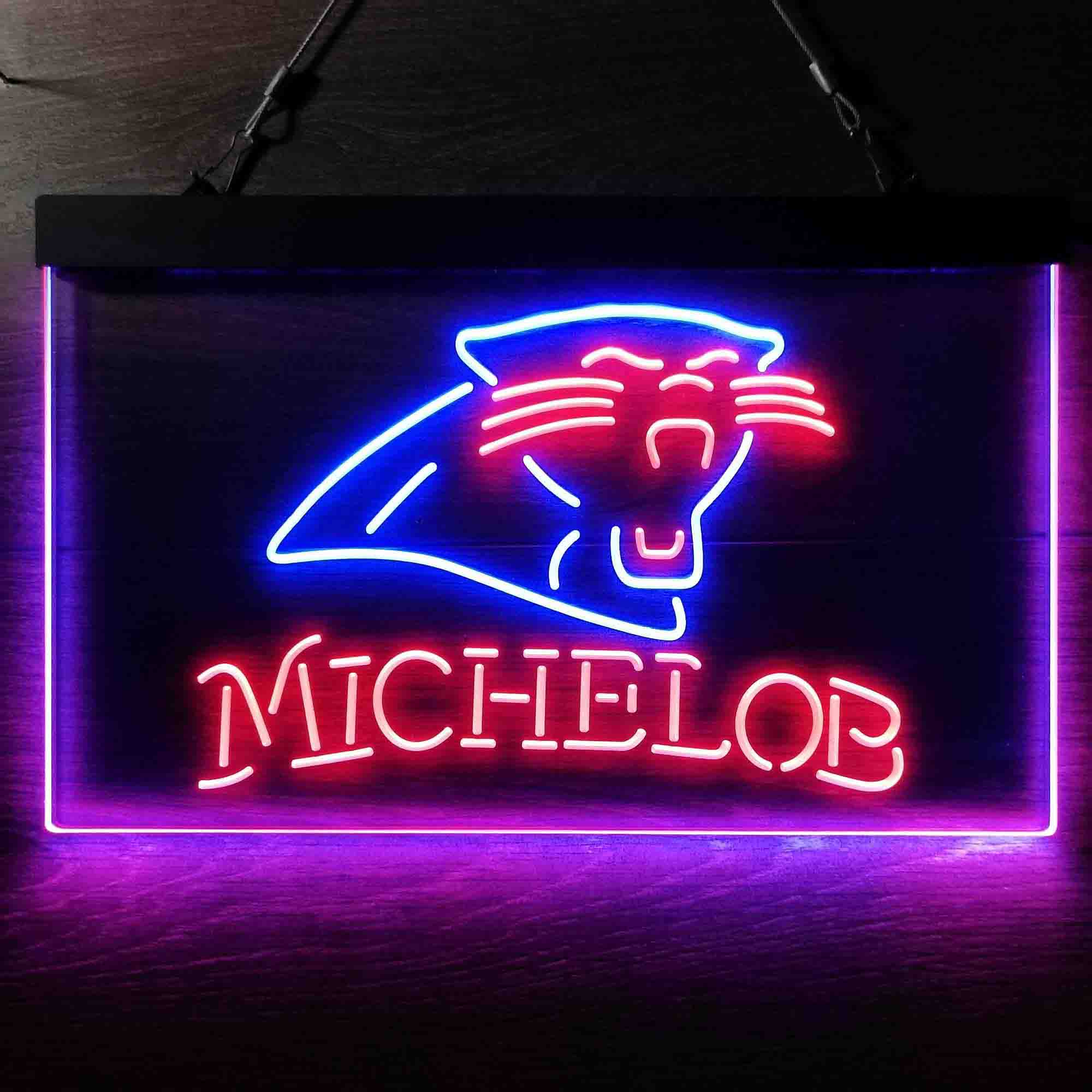 Michelob Bar Carolina Panthers Est. 1995 Neon-Like Led Light Sign