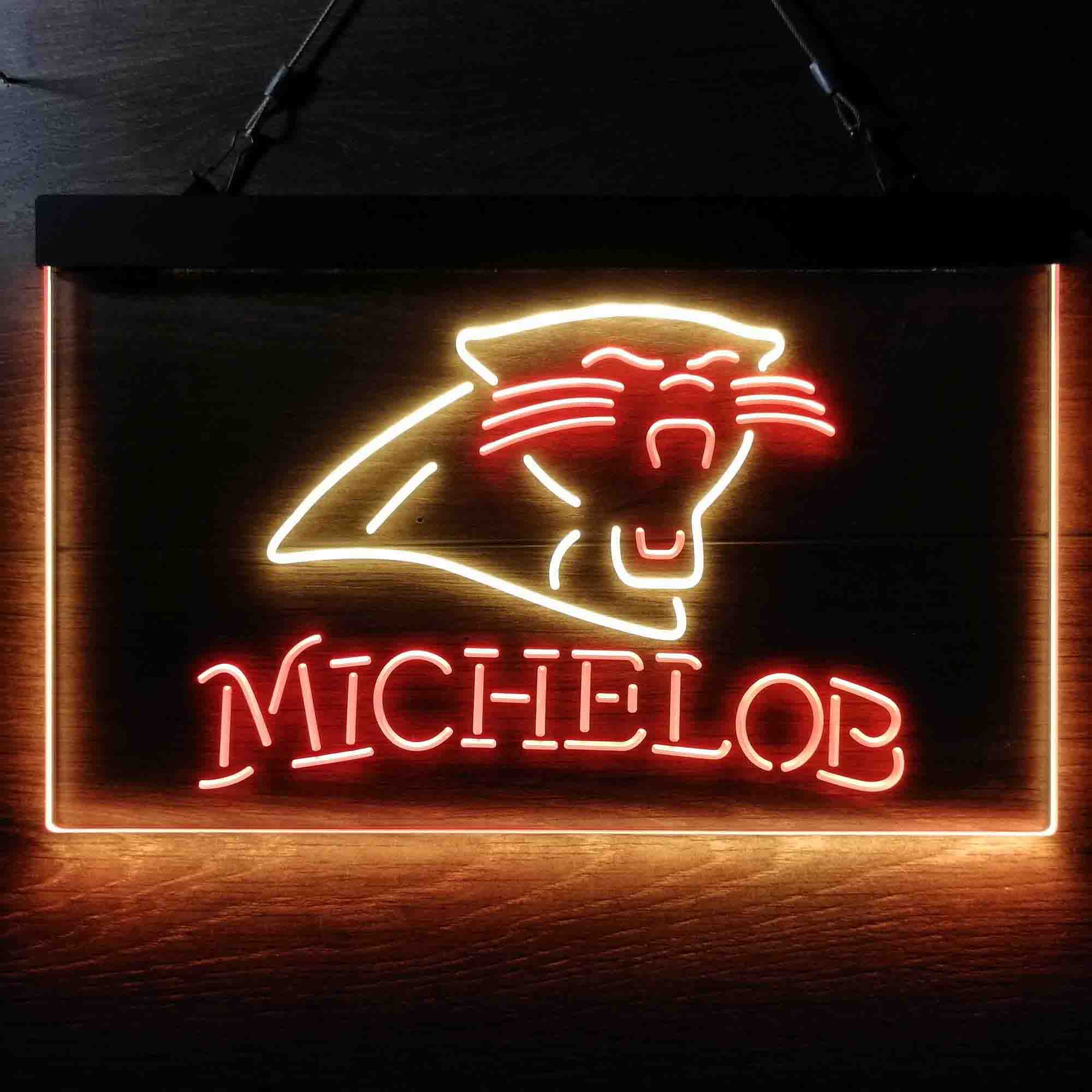 Michelob Bar Carolina Panthers Est. 1995 Neon-Like Led Light Sign