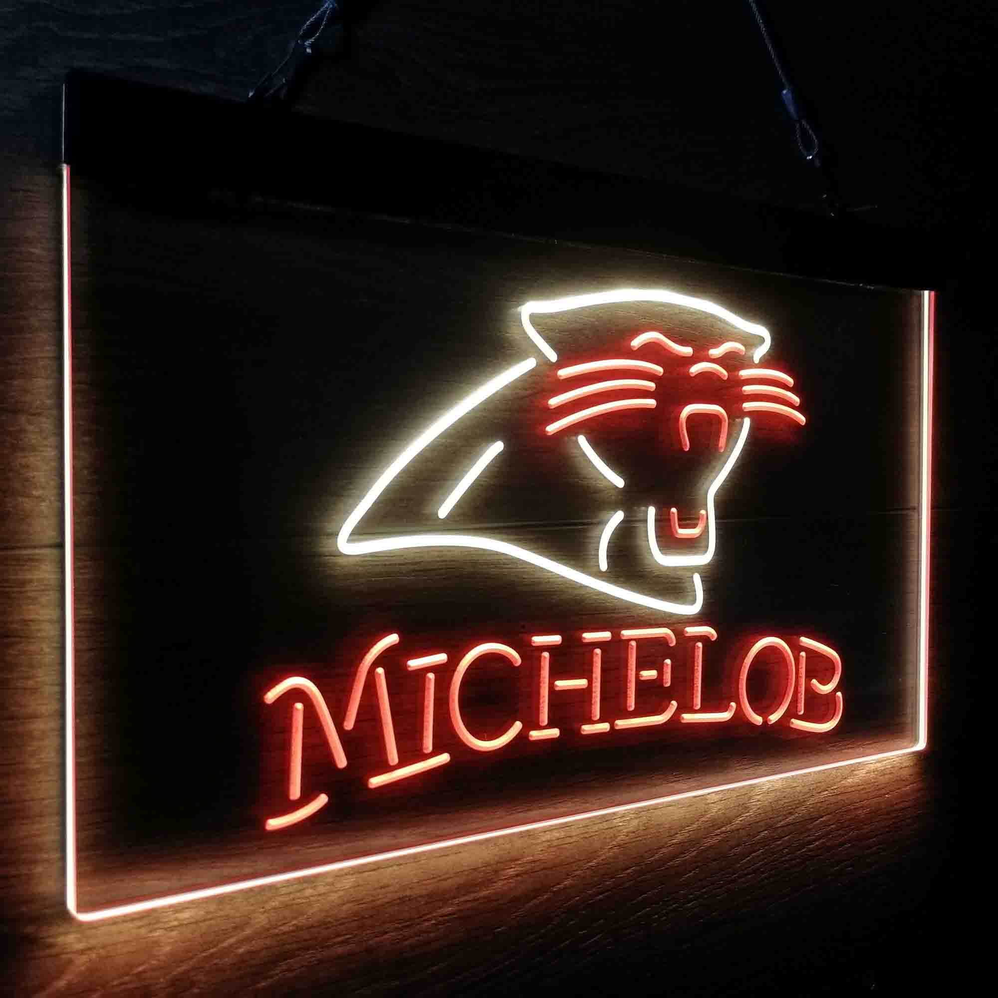 Michelob Bar Carolina Panthers Est. 1995 Neon-Like Led Light Sign