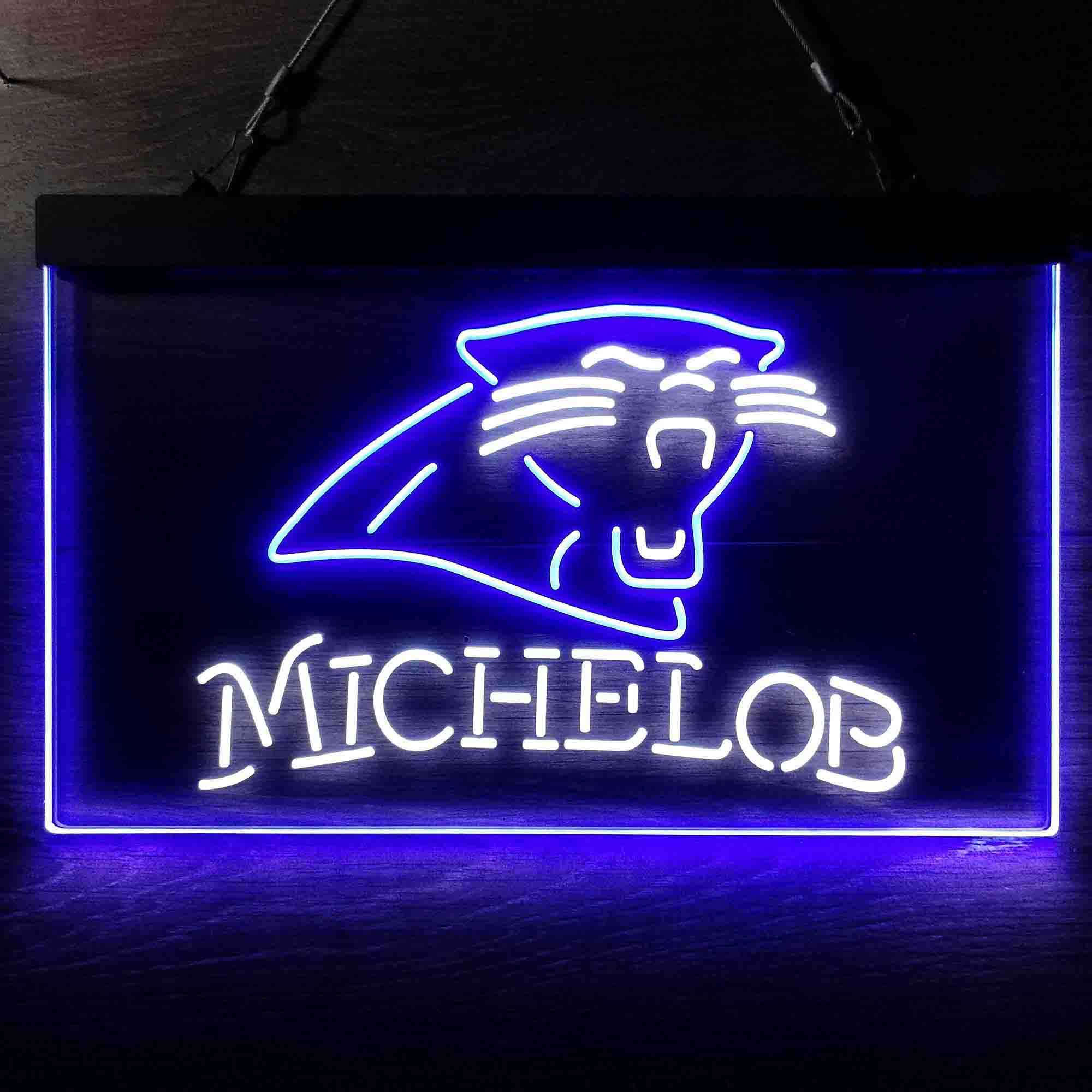 Michelob Bar Carolina Panthers Est. 1995 Neon-Like Led Light Sign