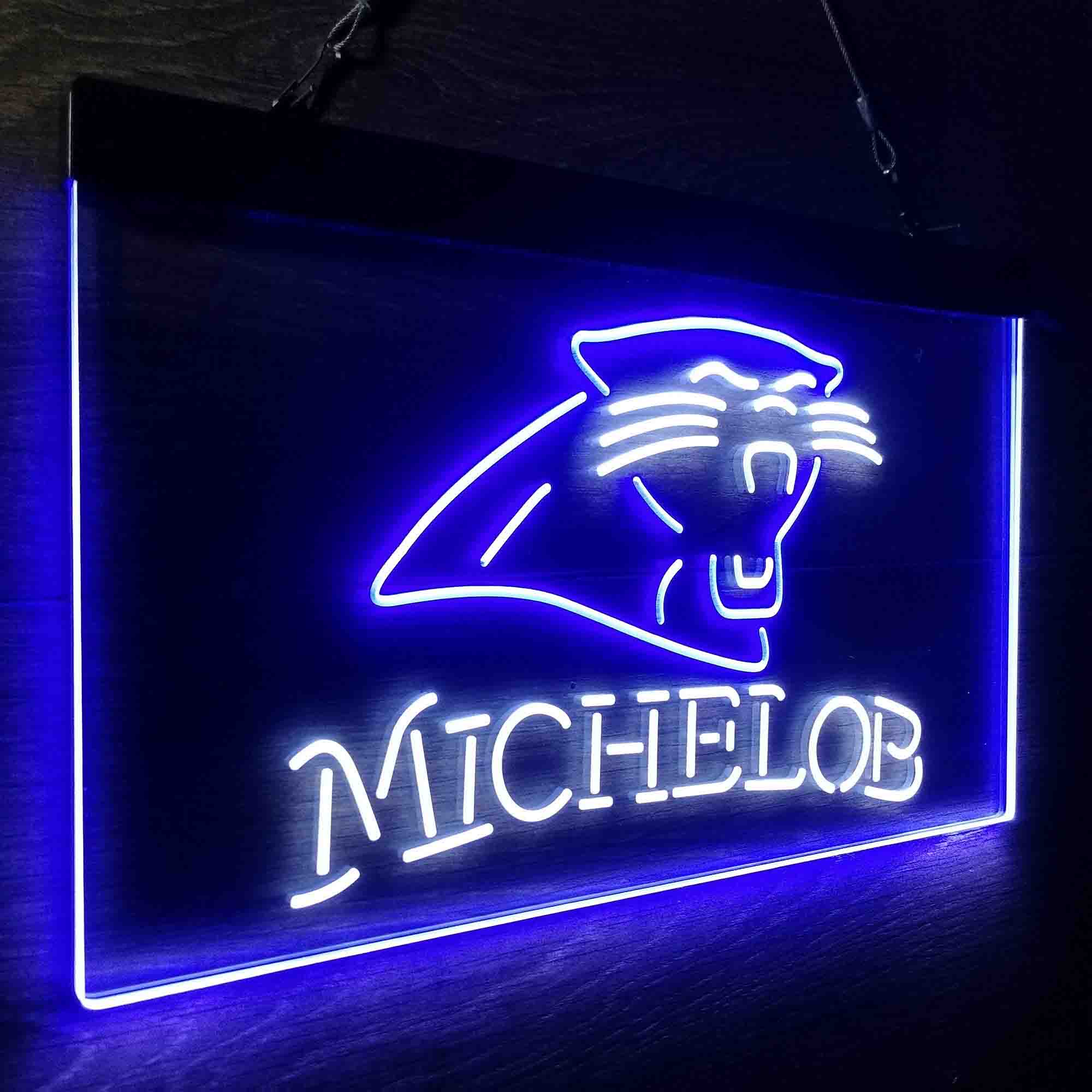 Michelob Bar Carolina Panthers Est. 1995 Neon-Like Led Light Sign